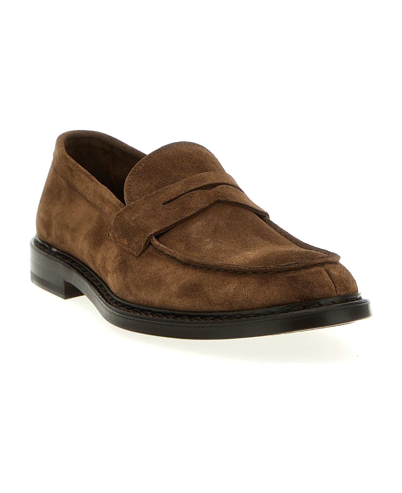 Doucal's Suede Loafers Doucal's - BROWN ローファー＆デッキシューズ