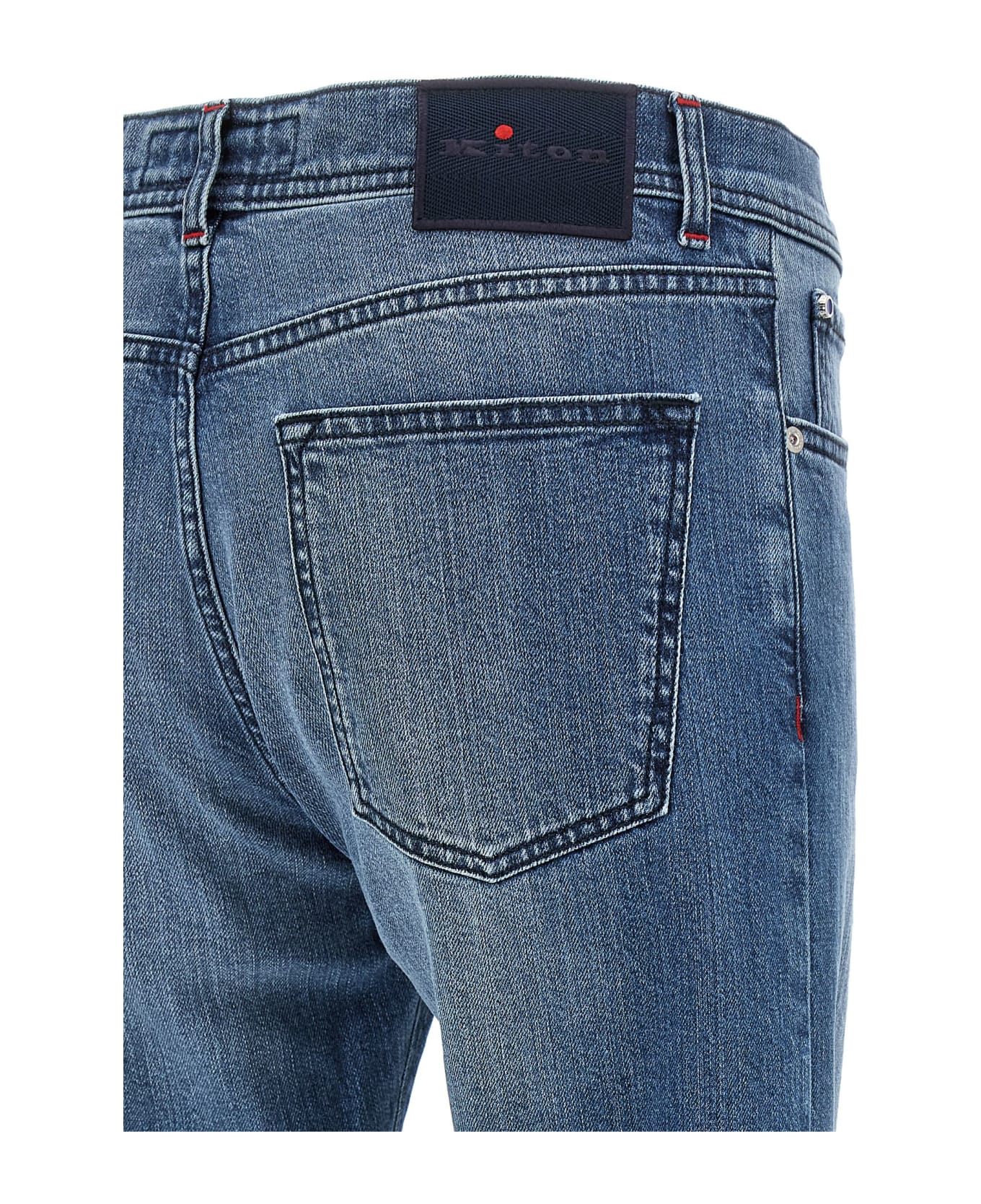 Kiton 'one Wash' Jeans - Light Blue デニム