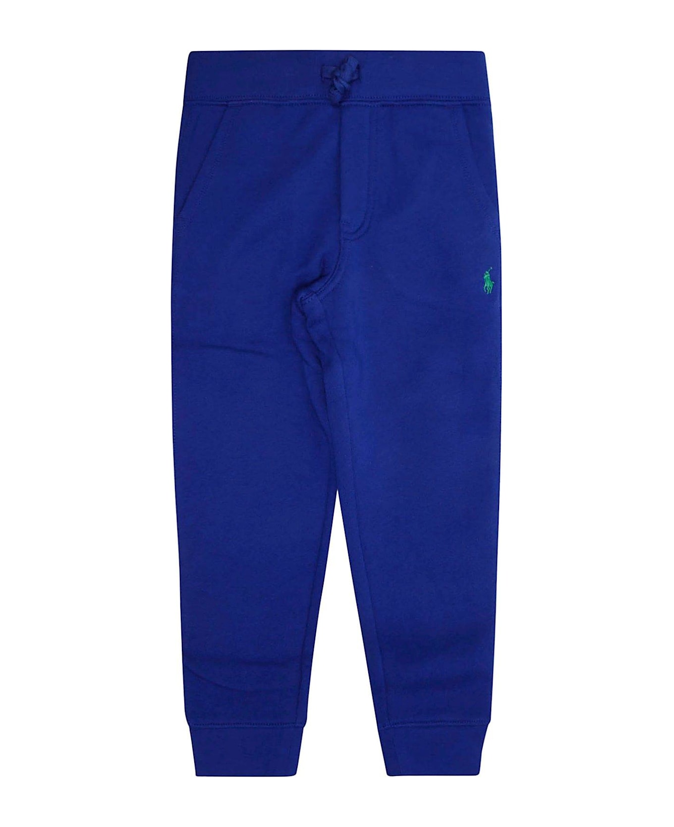 Ralph Lauren Polo Pony Embroidered Drawstring Track Pants - Blu