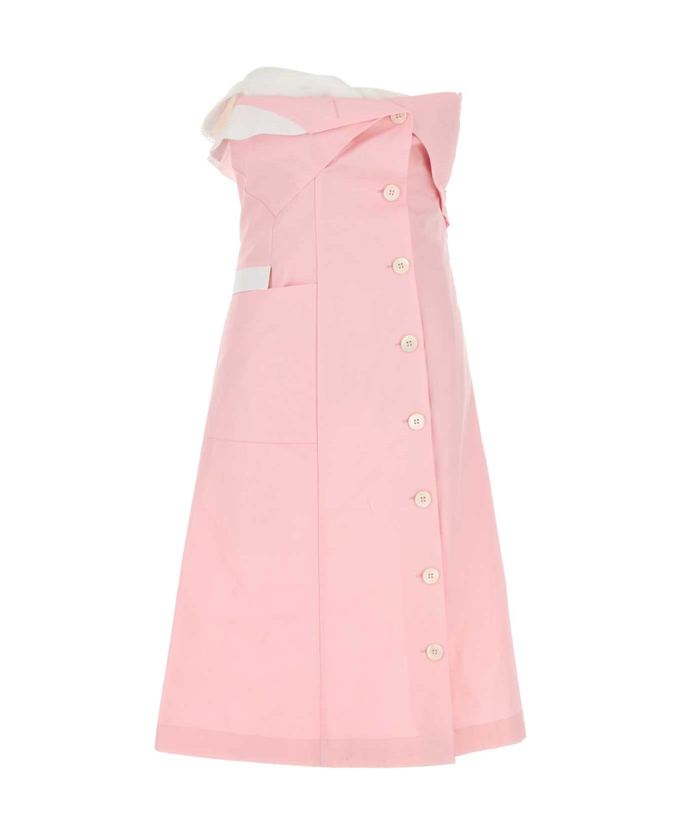 Miu Miu Pink Poplin Dress - ALABASTRO
