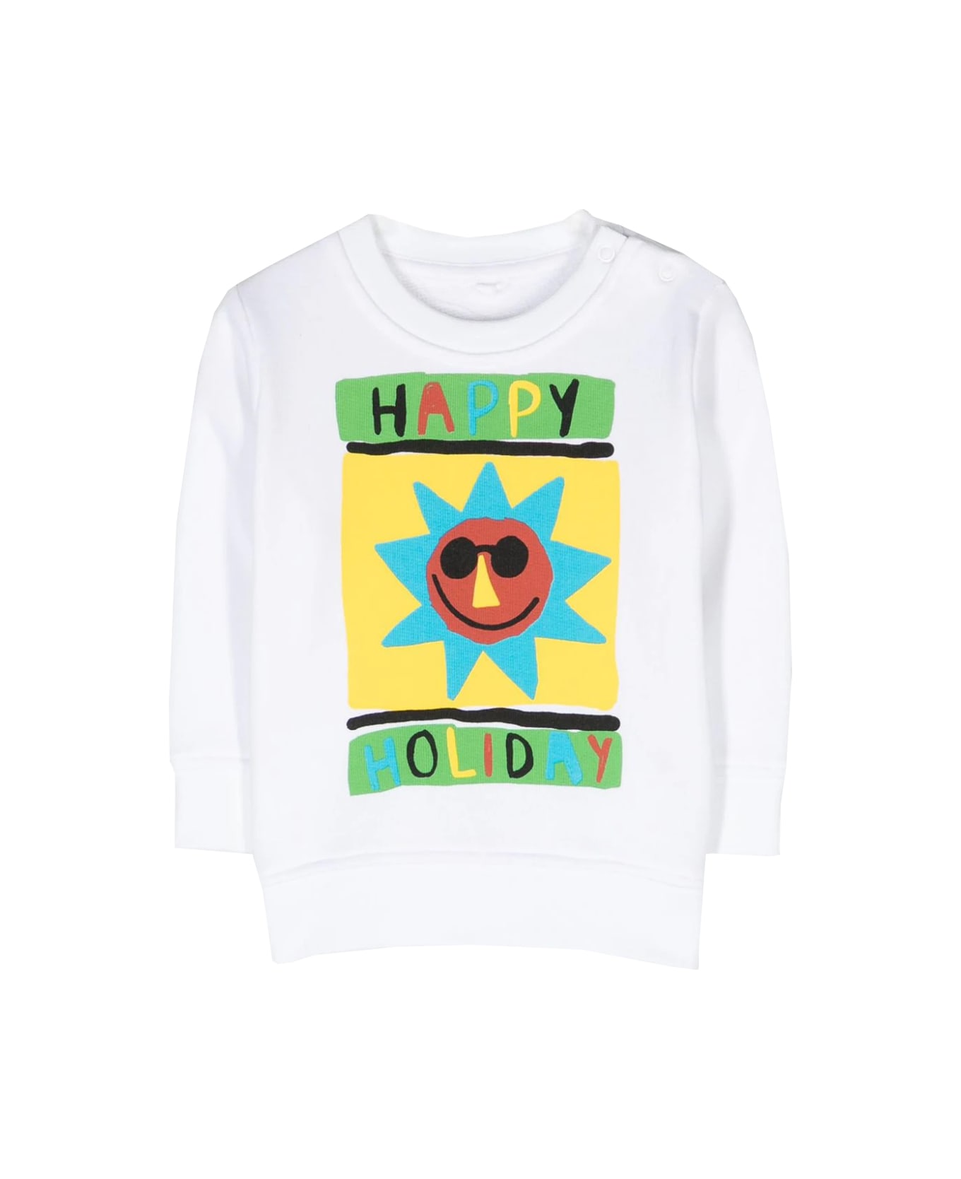 Stella McCartney Kids Cotton Sweatshirt - White ニットウェア＆スウェットシャツ