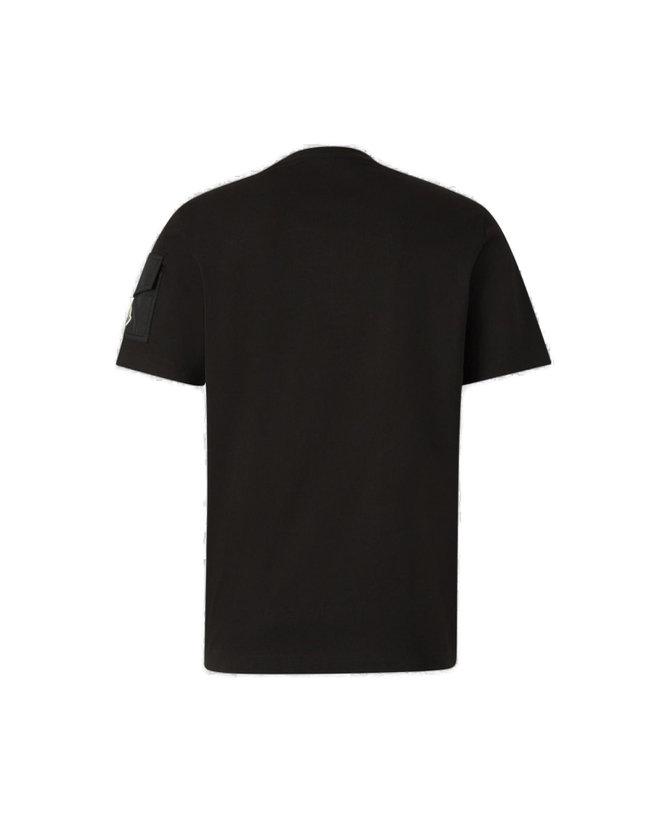 Moncler Logo Printed Crewneck T-shirt - Black