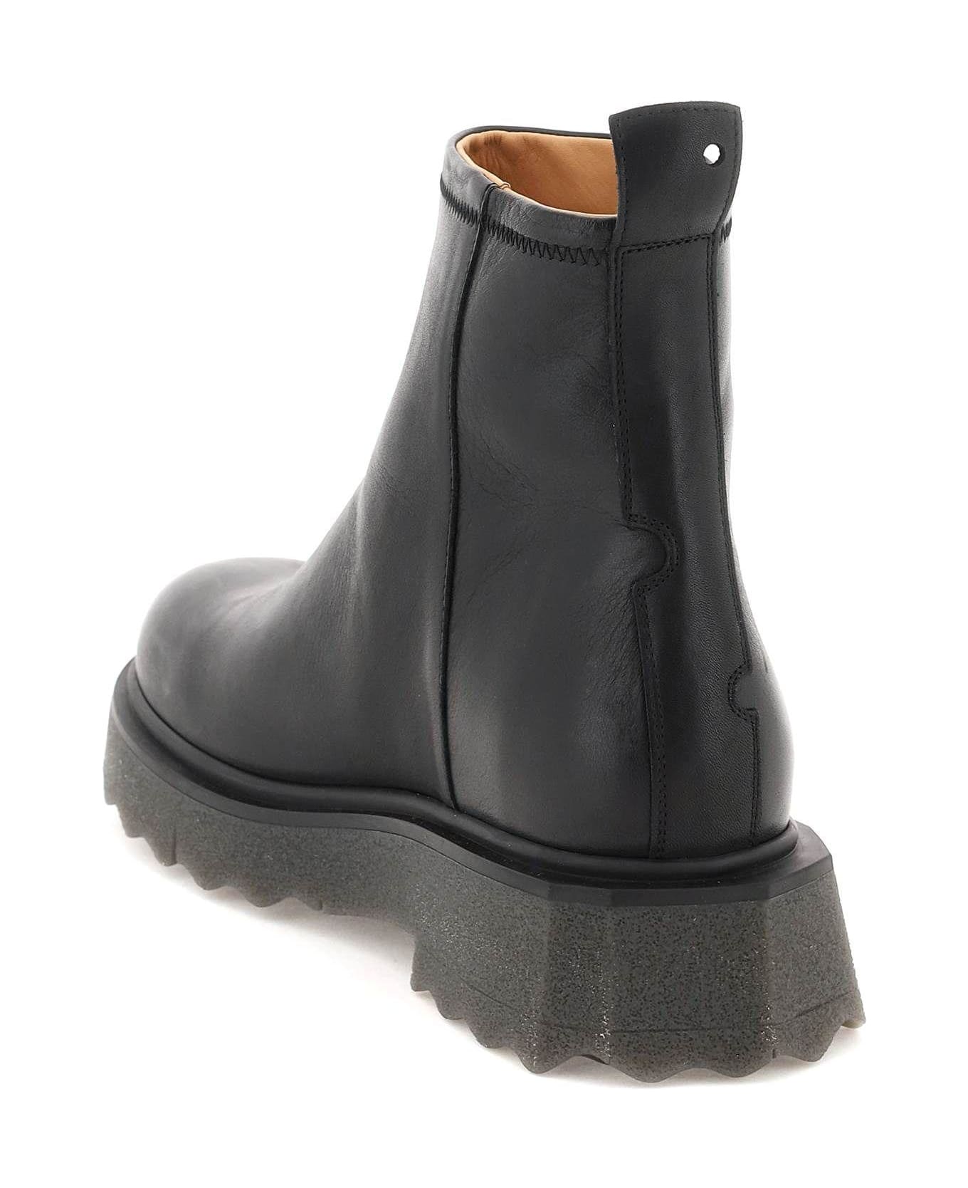 Off-White 'sponge Zip' Boots - Nero
