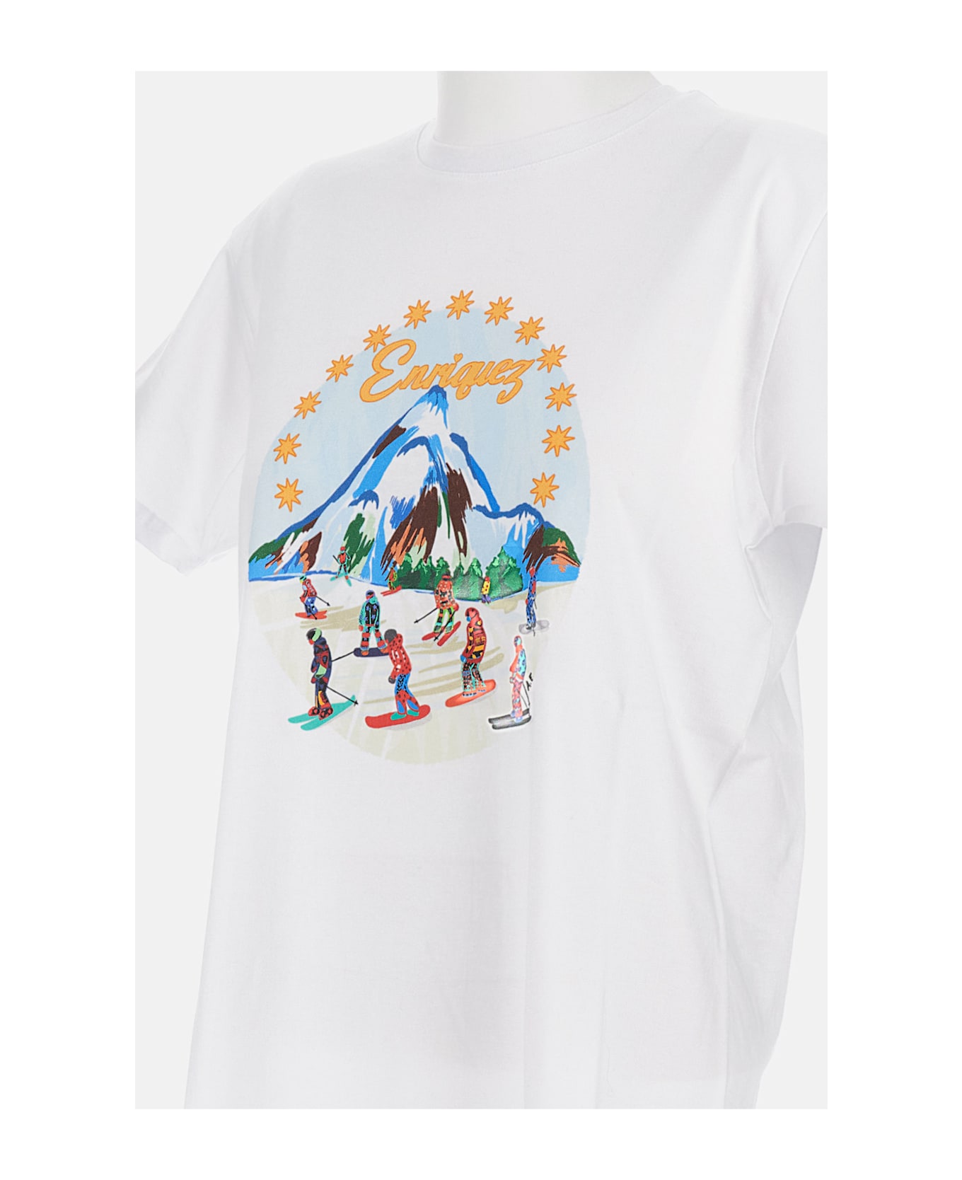 Alessandro Enriquez Crewneck Cotton T-shirt - MultiColour