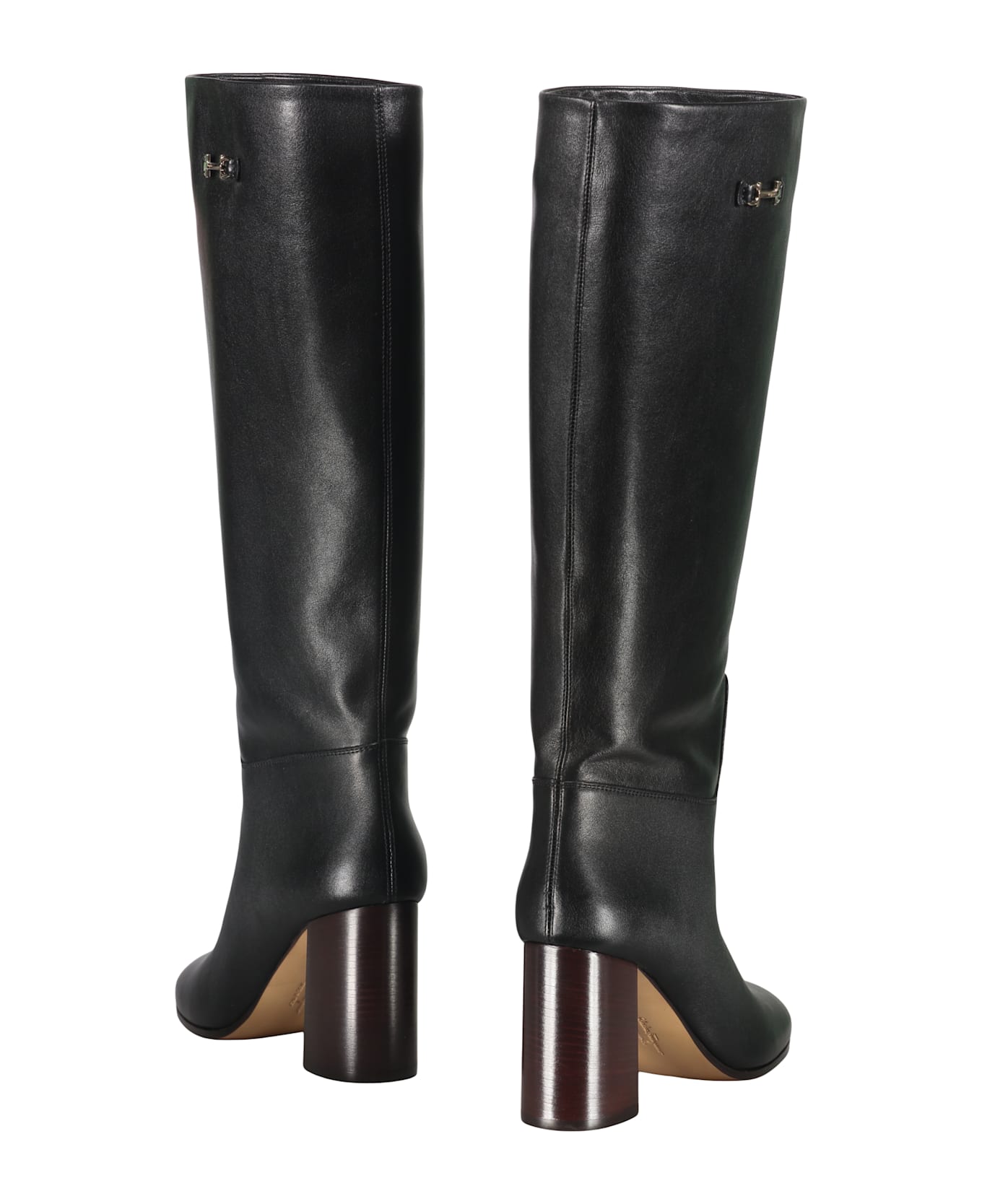 Ferragamo Leather Boots - black
