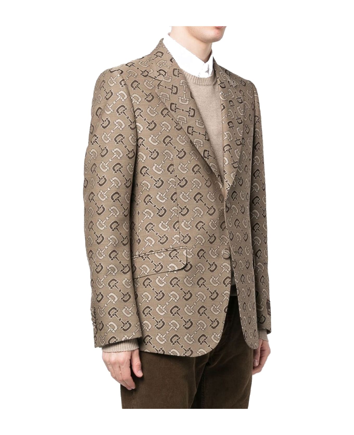 Gucci Cotton And Wool Jacket - Beige ブレザー