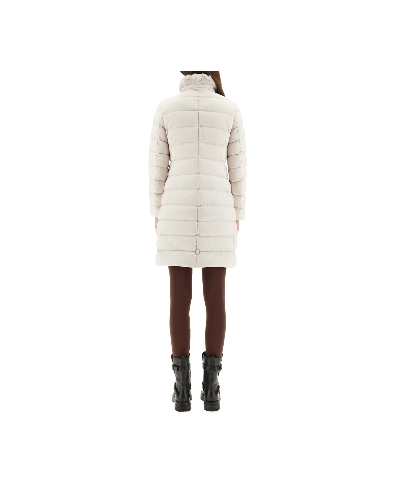 Moorer Vetiver-s3" Padded Jacket - IVORY