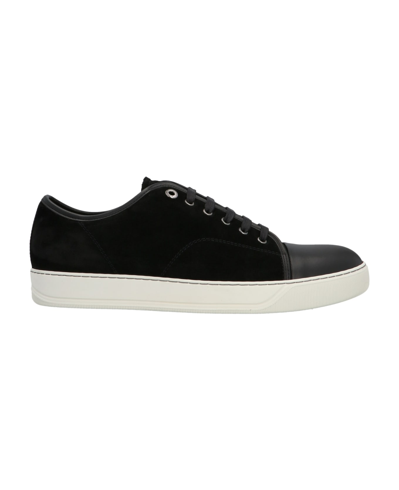 Lanvin Suede Sneakers - White/Black