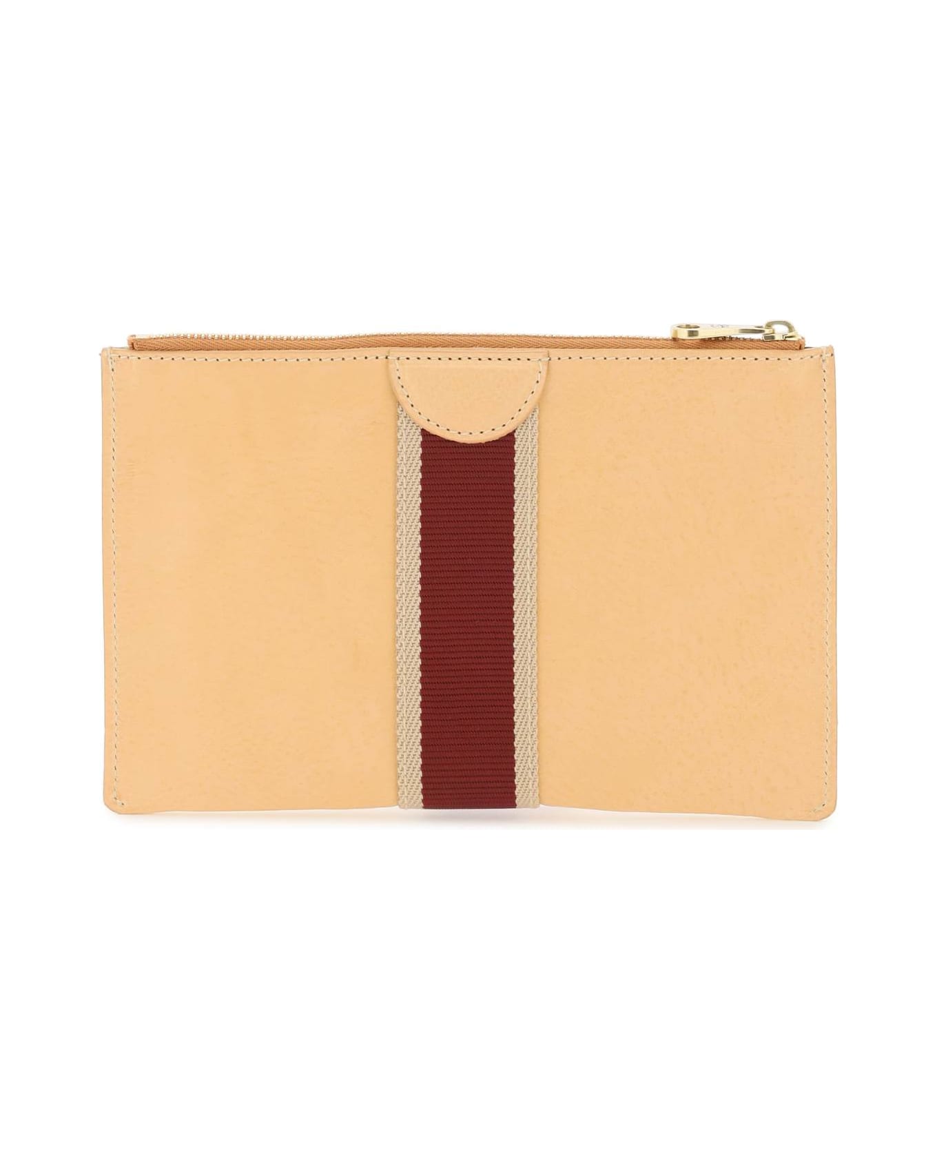 Il Bisonte Leather Pouch With Ribbon - NATURALE (Beige) クラッチバッグ