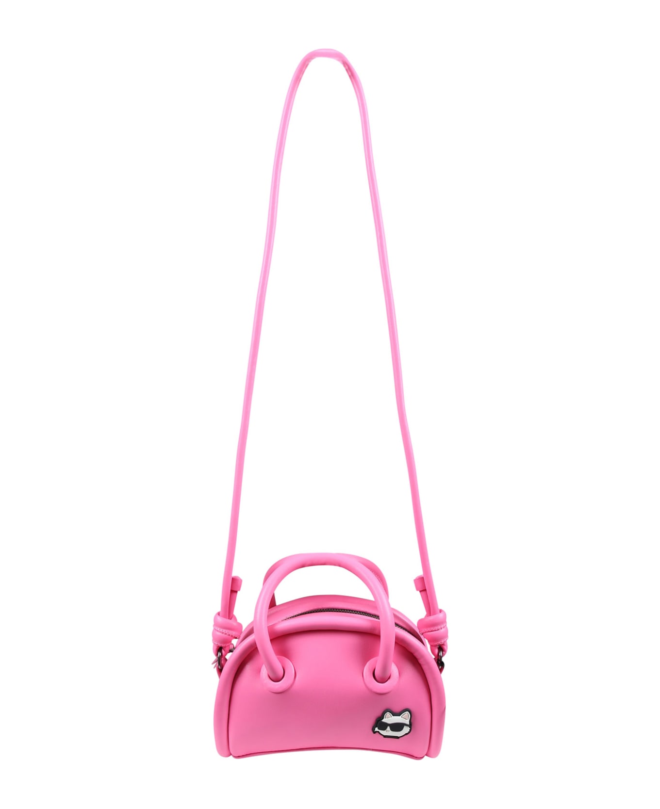 Karl Lagerfeld Kids Fuchsia Casual Bag For Girl With Logo - Fuchsia
