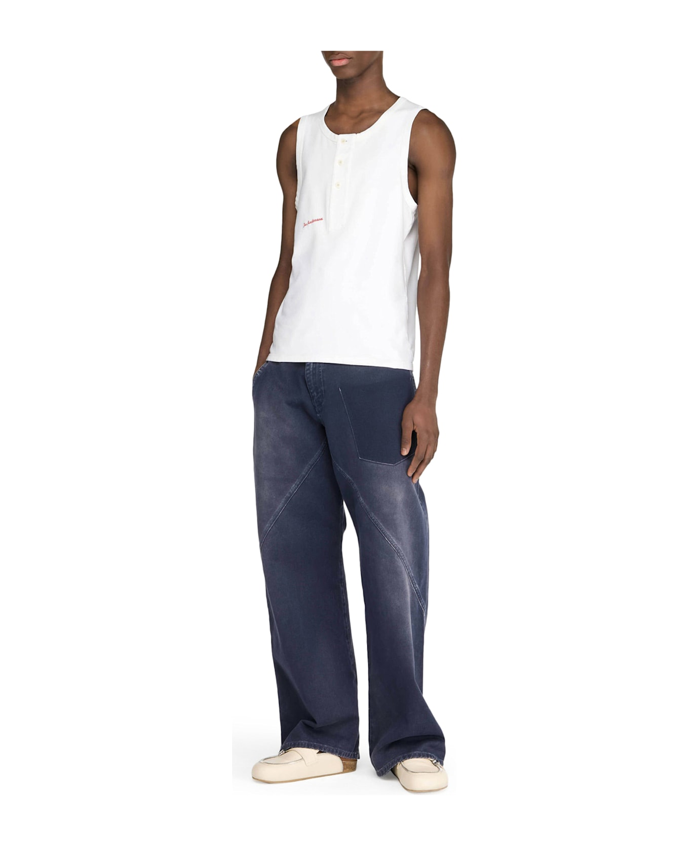J.W. Anderson Henley Vest - AVORIO