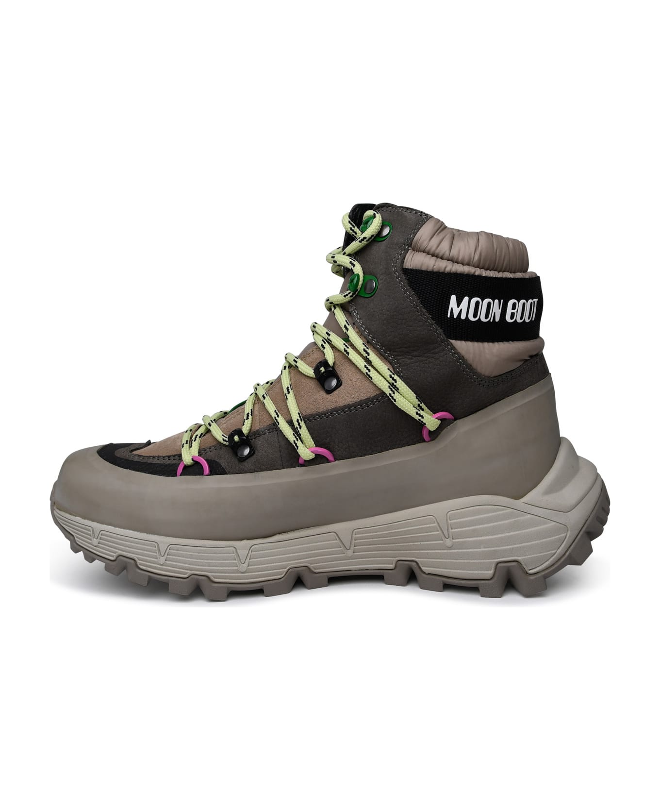 Moon Boot 'tech Hiker' Beige Leather Blend Boots - Beige スニーカー