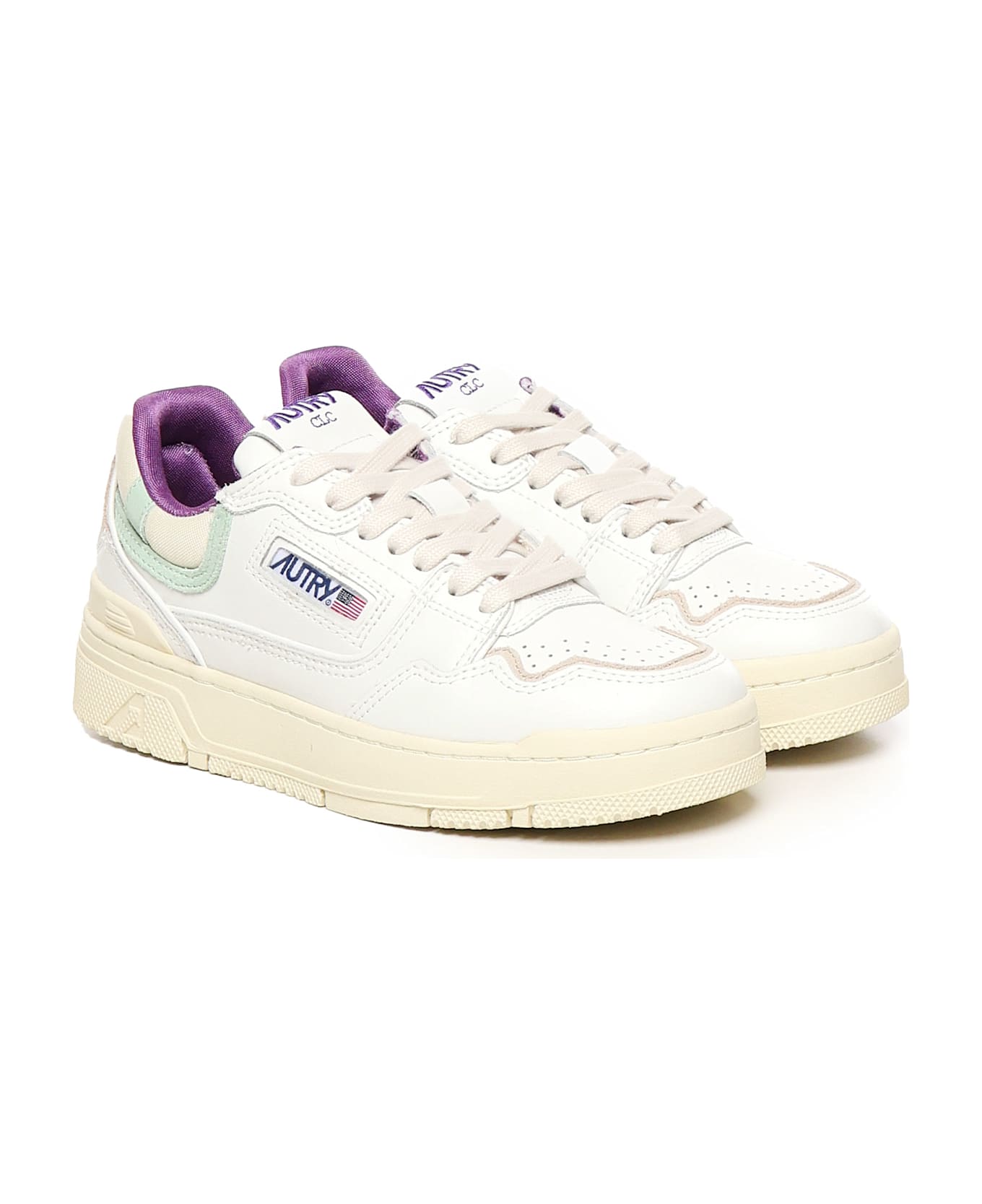 Autry Clc Low Sneakers - WHITE, pink