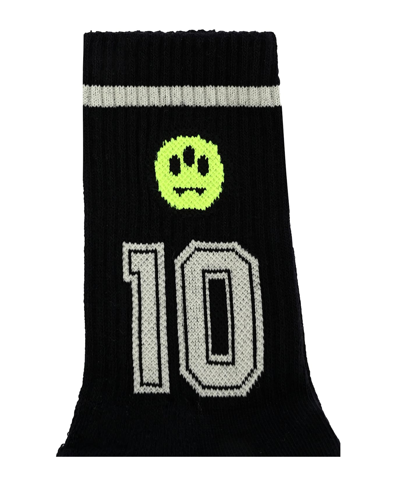 Barrow Black Socks For Kids With Smiley - Black