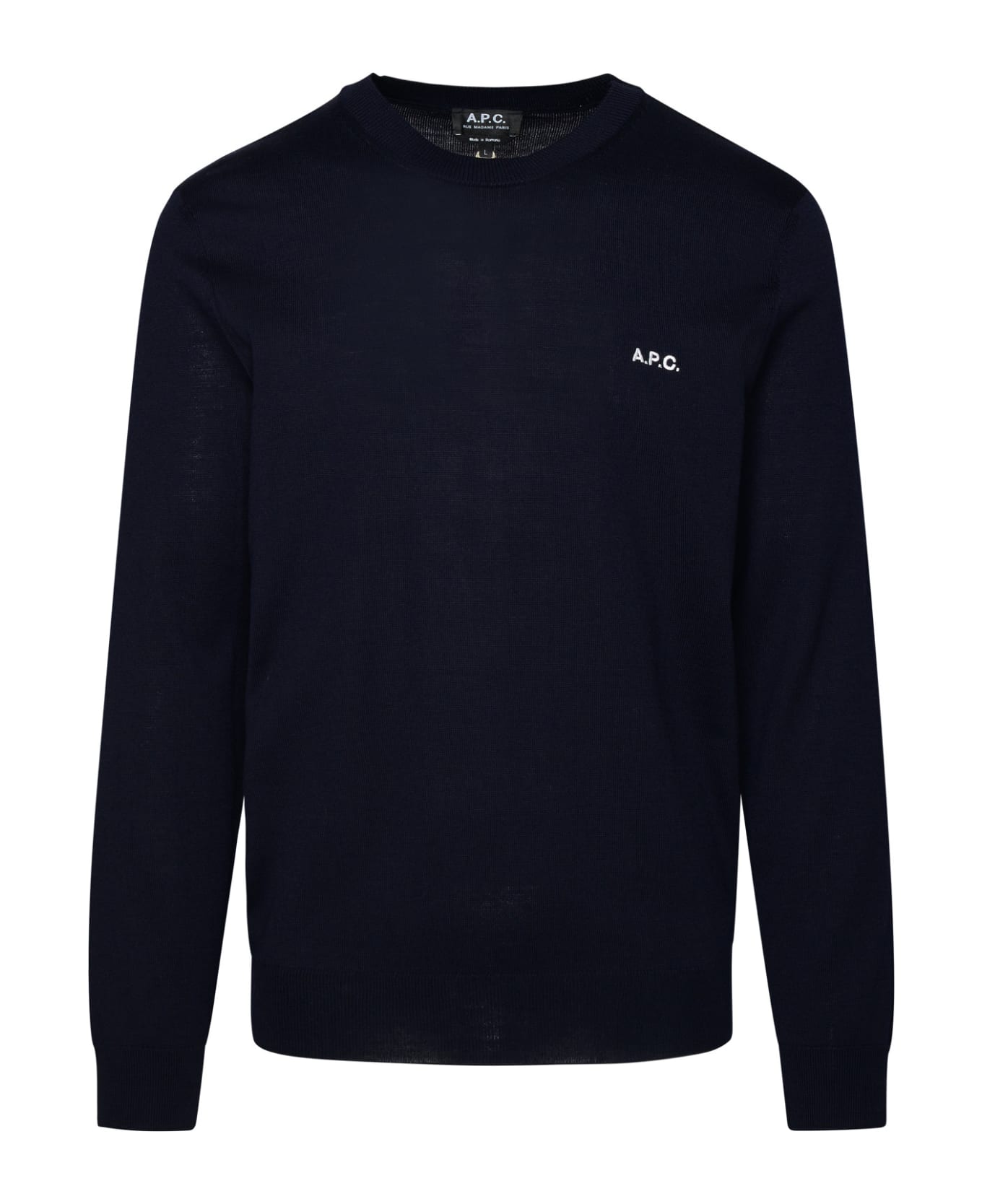A.P.C. Blue Wool Blend Axel Sweater - Navy ニットウェア