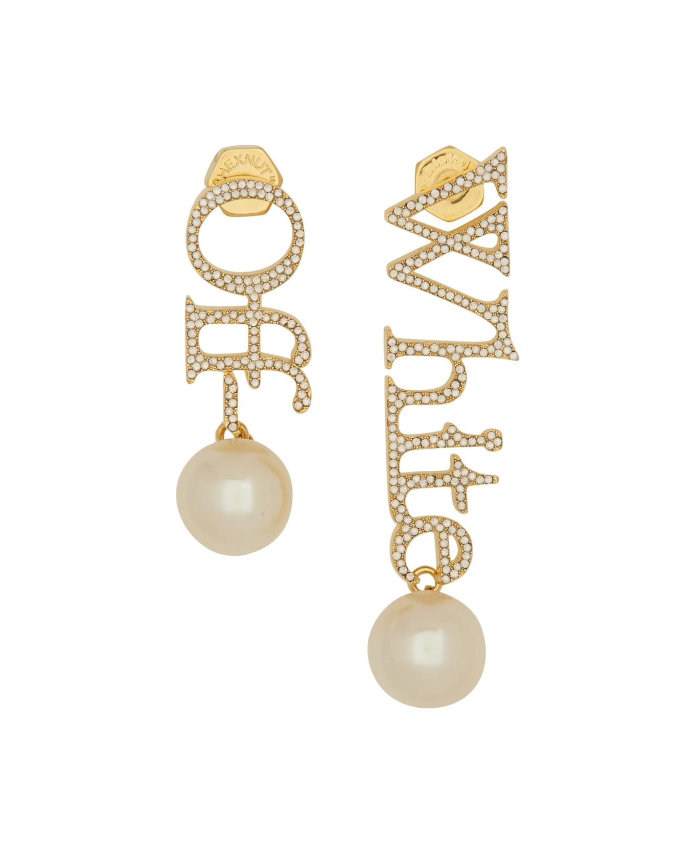 Off-White Logo Earrings - GOLD