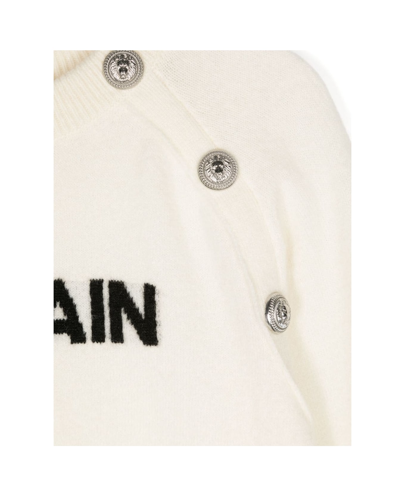 Balmain Pull Con Logo - Cream