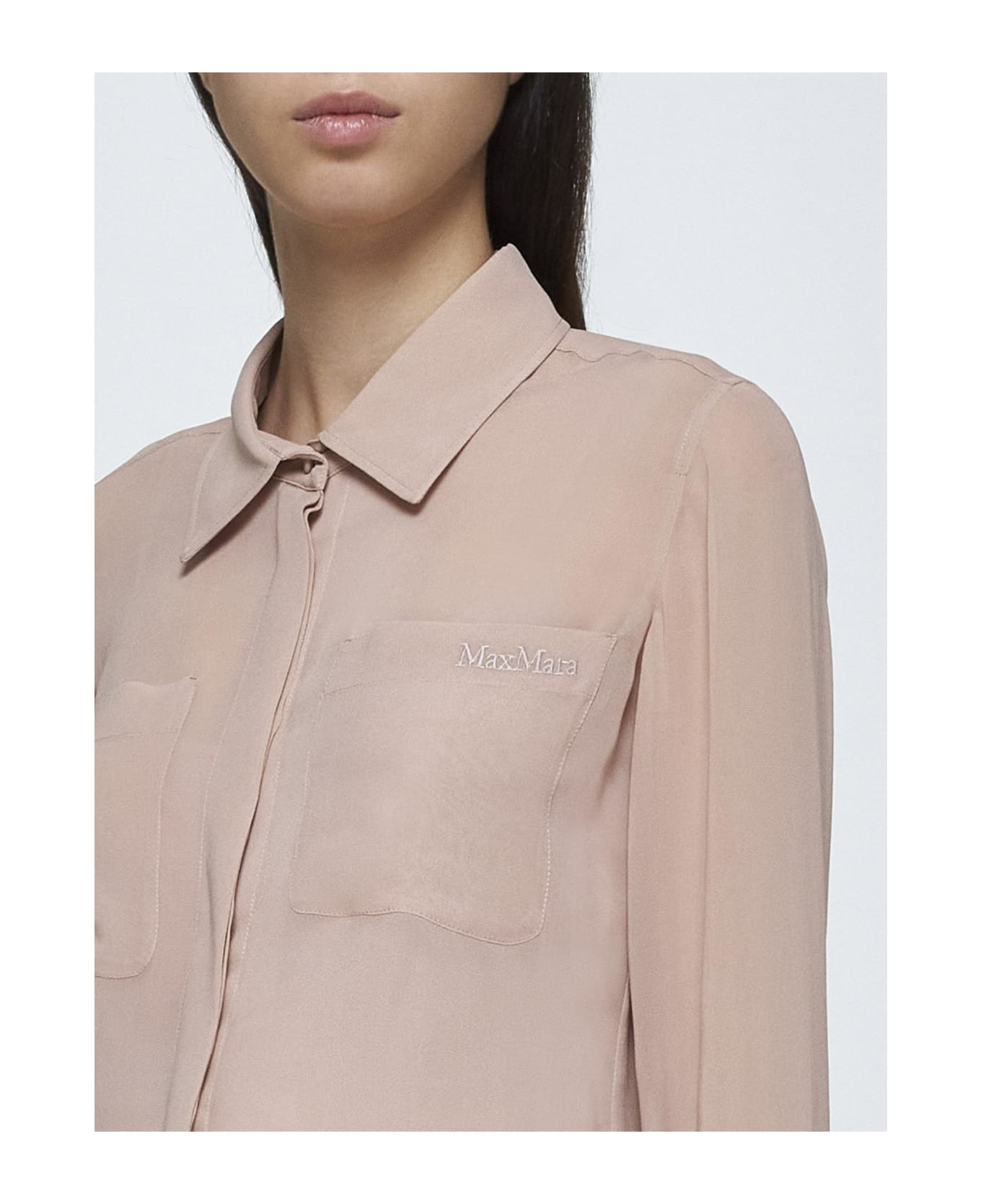 Max Mara Ercole Silk Shirt - POWDER