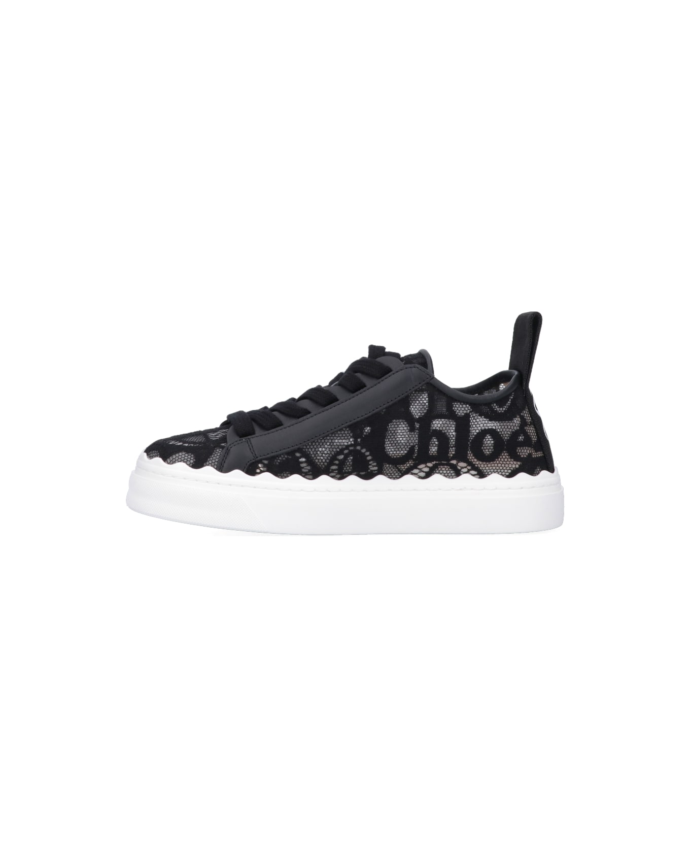 Chloé Lauren Sneakers In Black Suede - Black