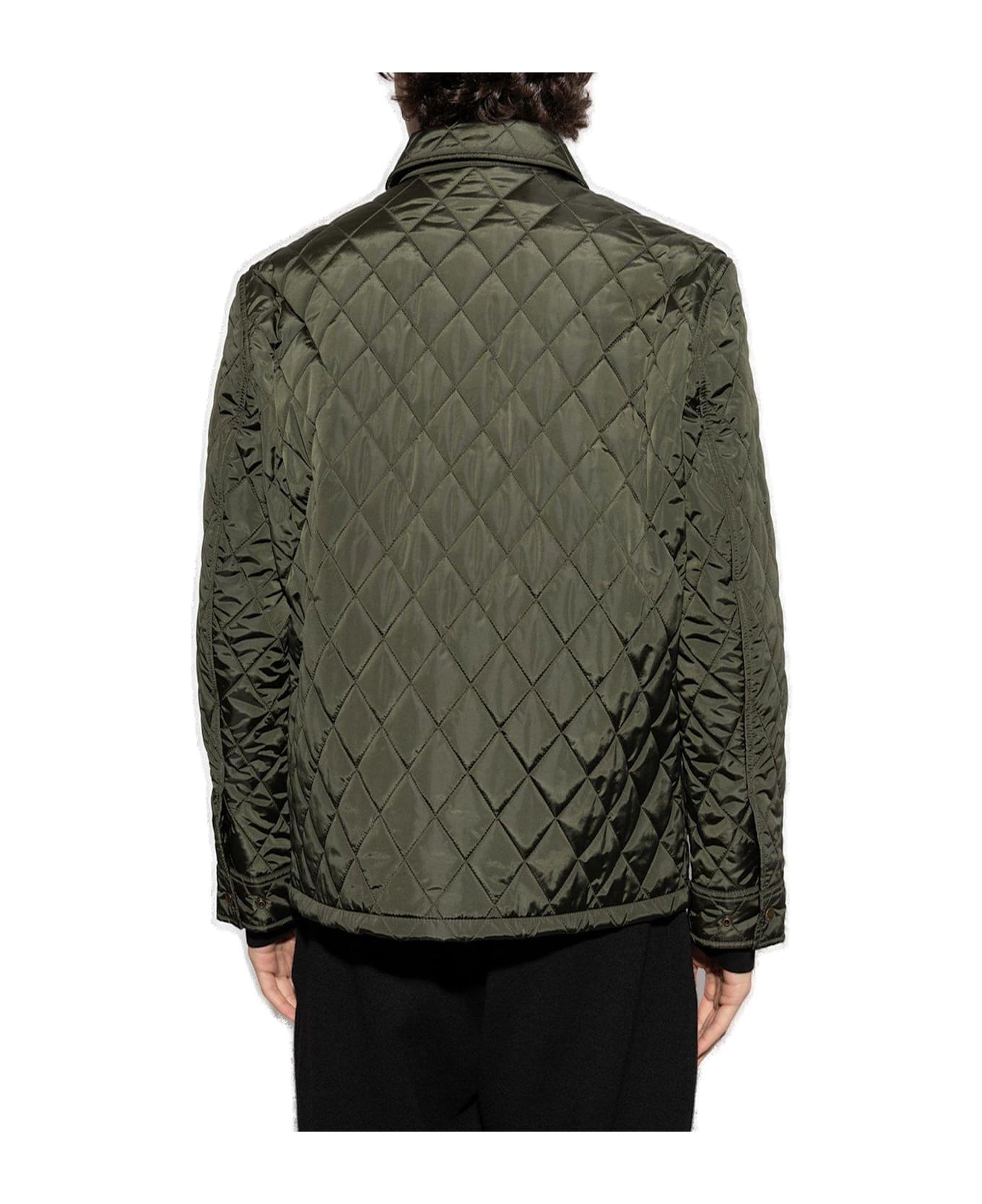 Burberry Olive Green Nylon Jacket - SHALE