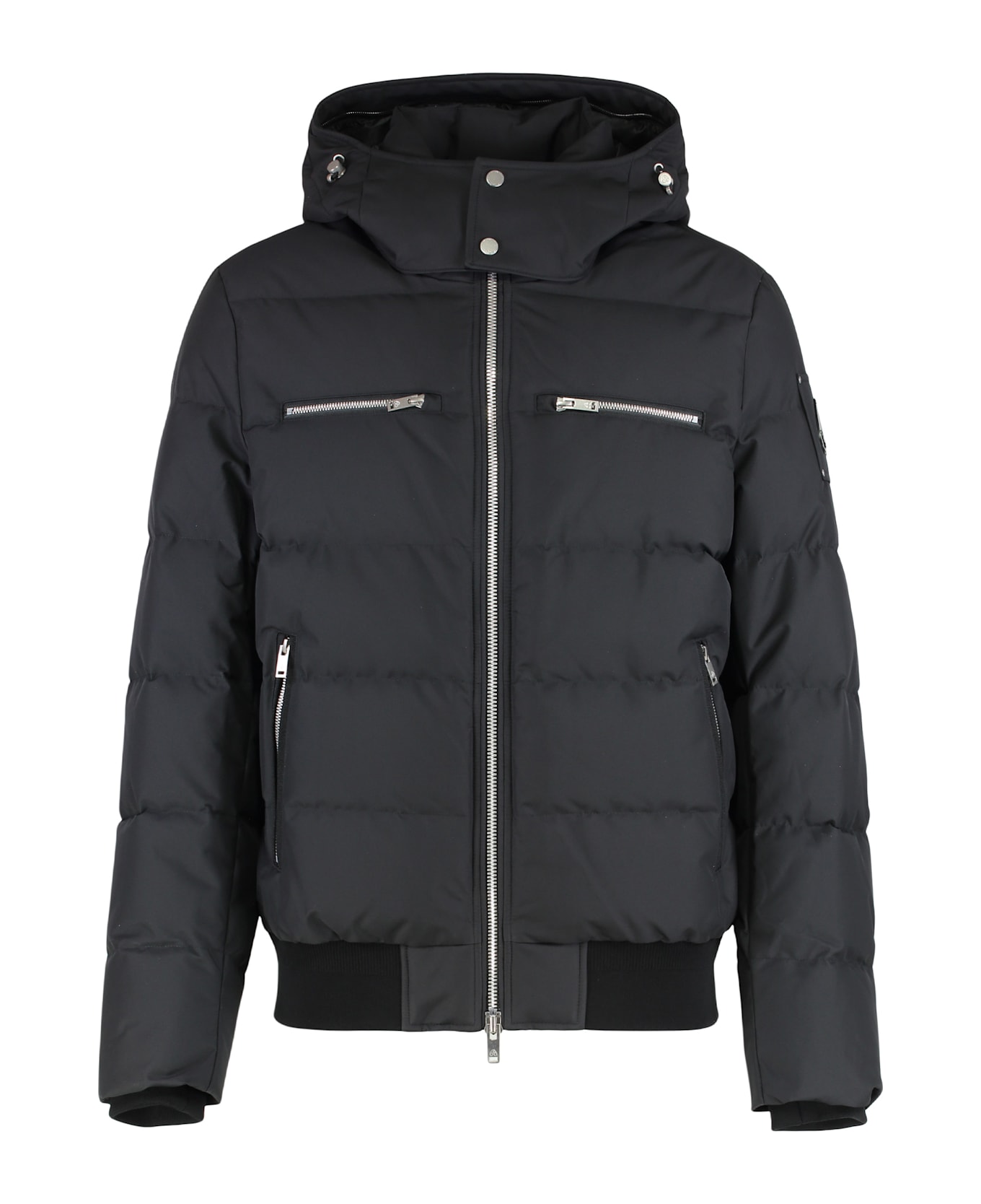 Moose Knuckles Cloud Bomber Jacket With Lambskin Finishes - black