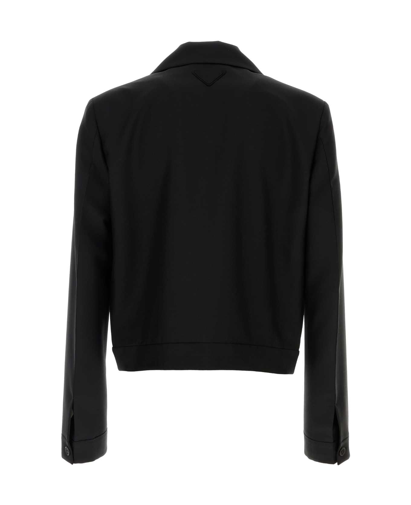 Prada Black Mohair Blend Blazer - NERO