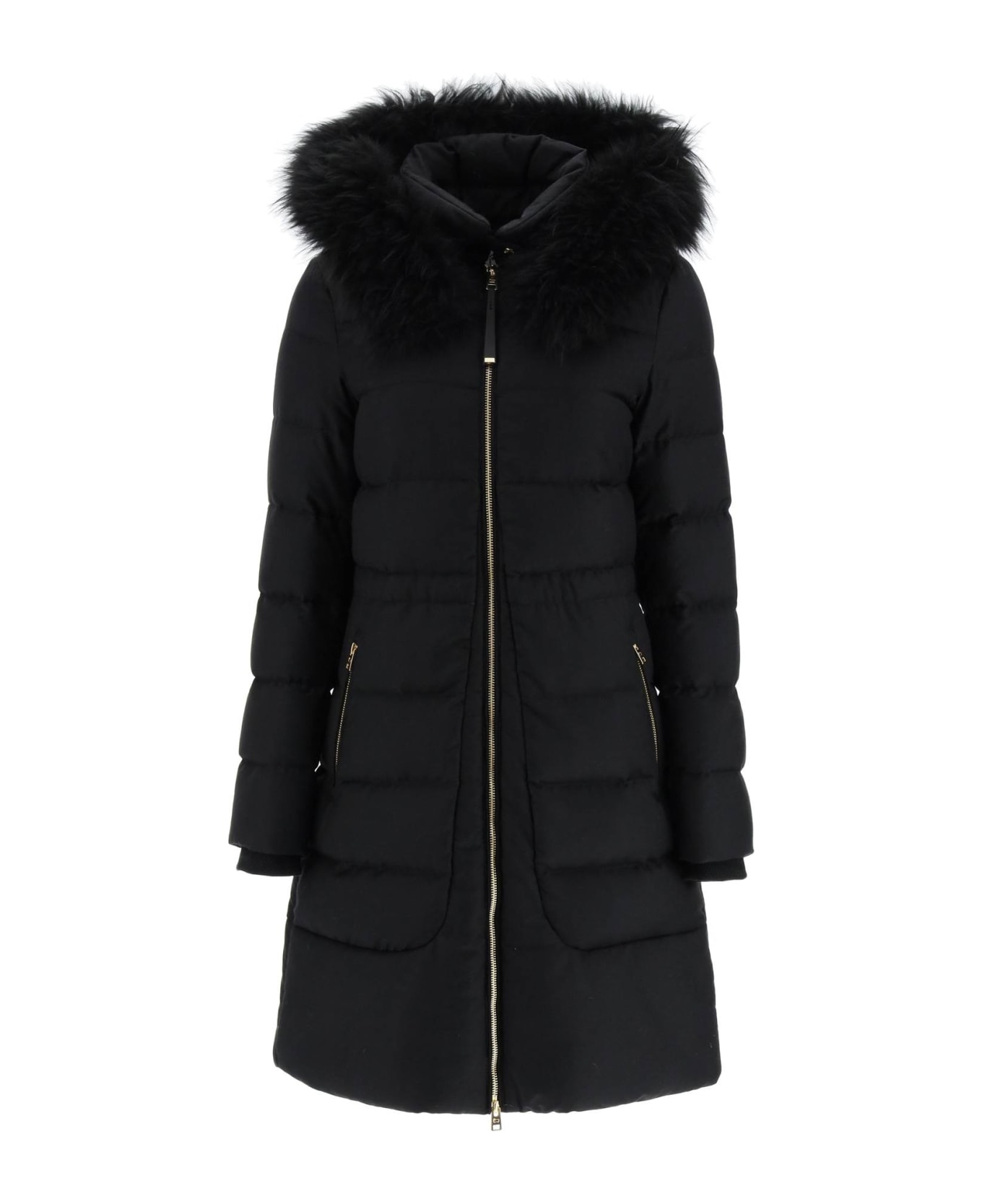 Woolrich Long Down Jacket With Hood | italist