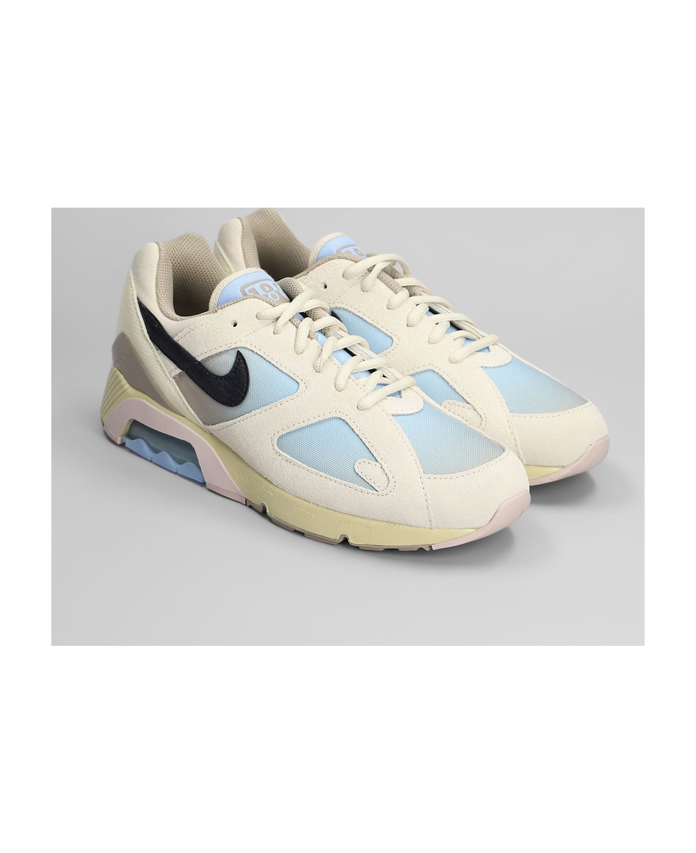 Nike Air 180 Sneakers In Beige Suede And Fabric - beige