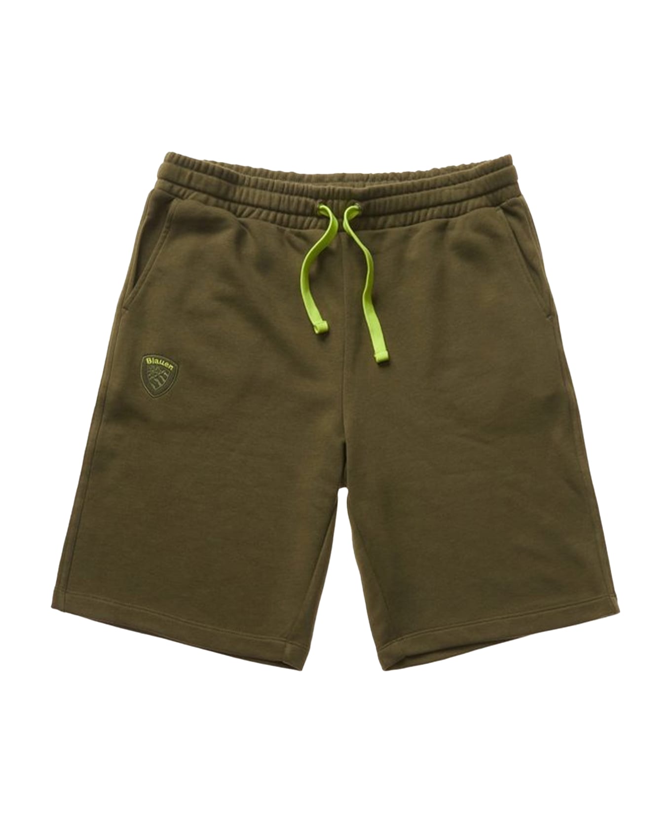Blauer Bermuda Shorts In Green Fleece - VERDE SIEPE ショートパンツ
