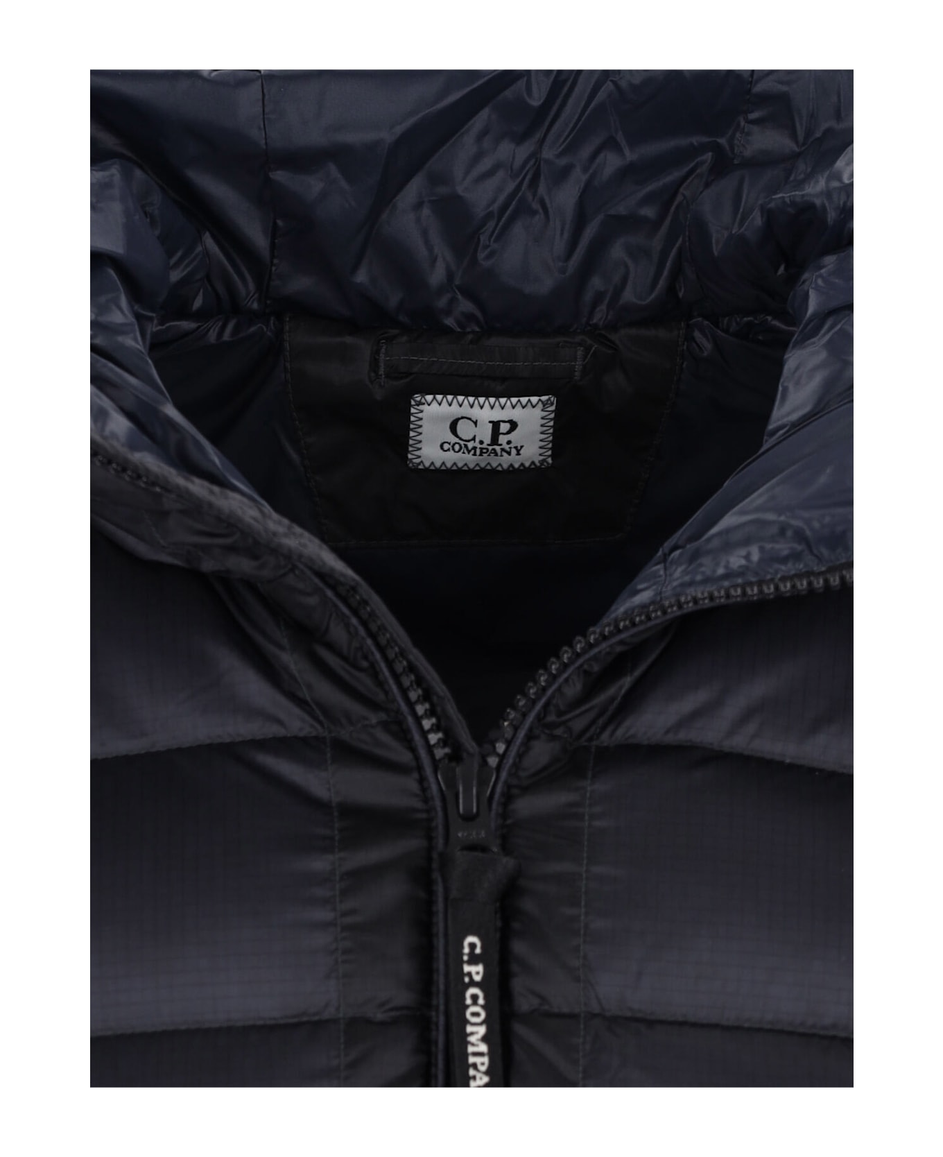 C.P. Company Logo Padded Down Jacket - Blue