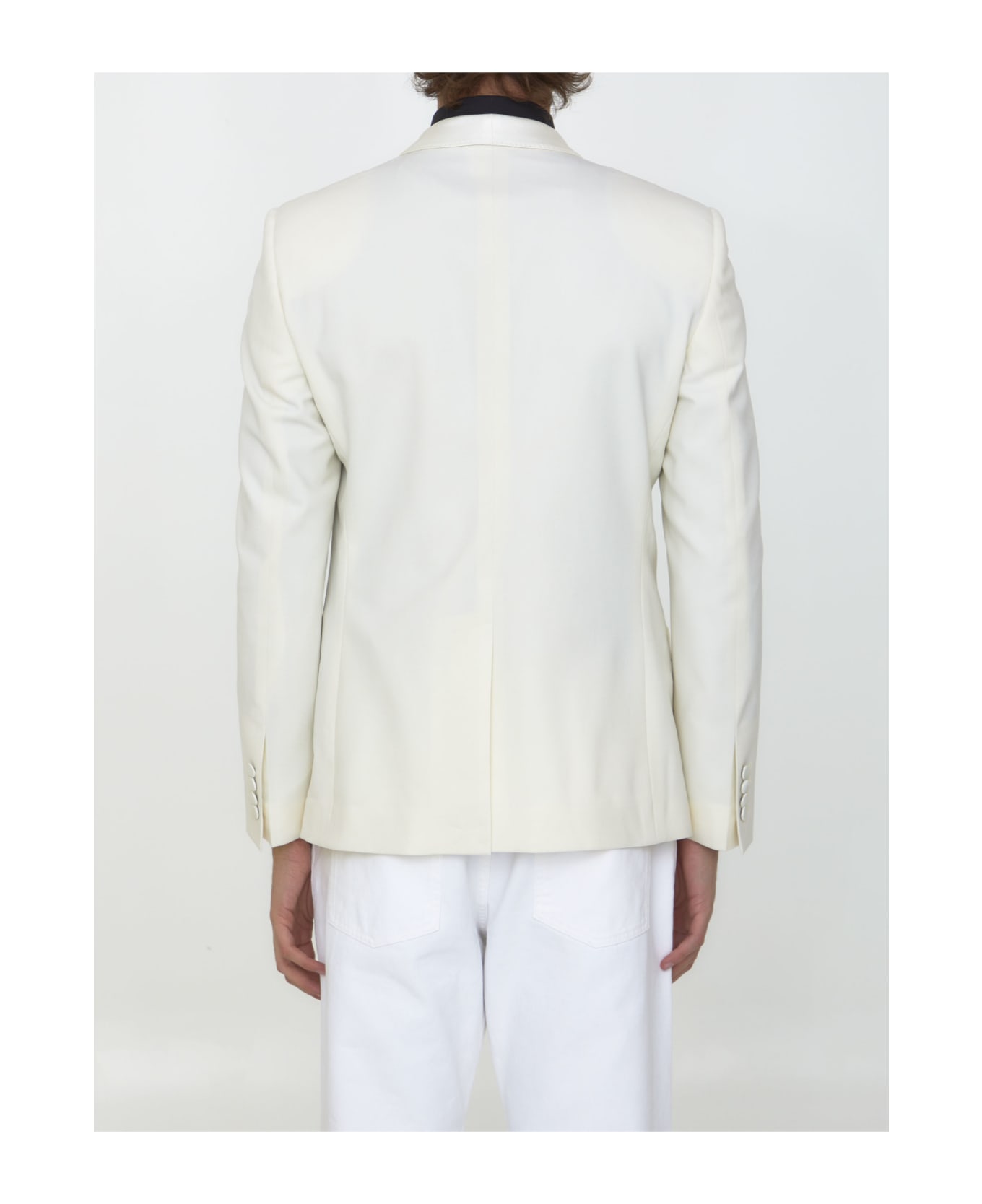 Dolce & Gabbana Stretch Wool Single-breasted Jacket - CREAM