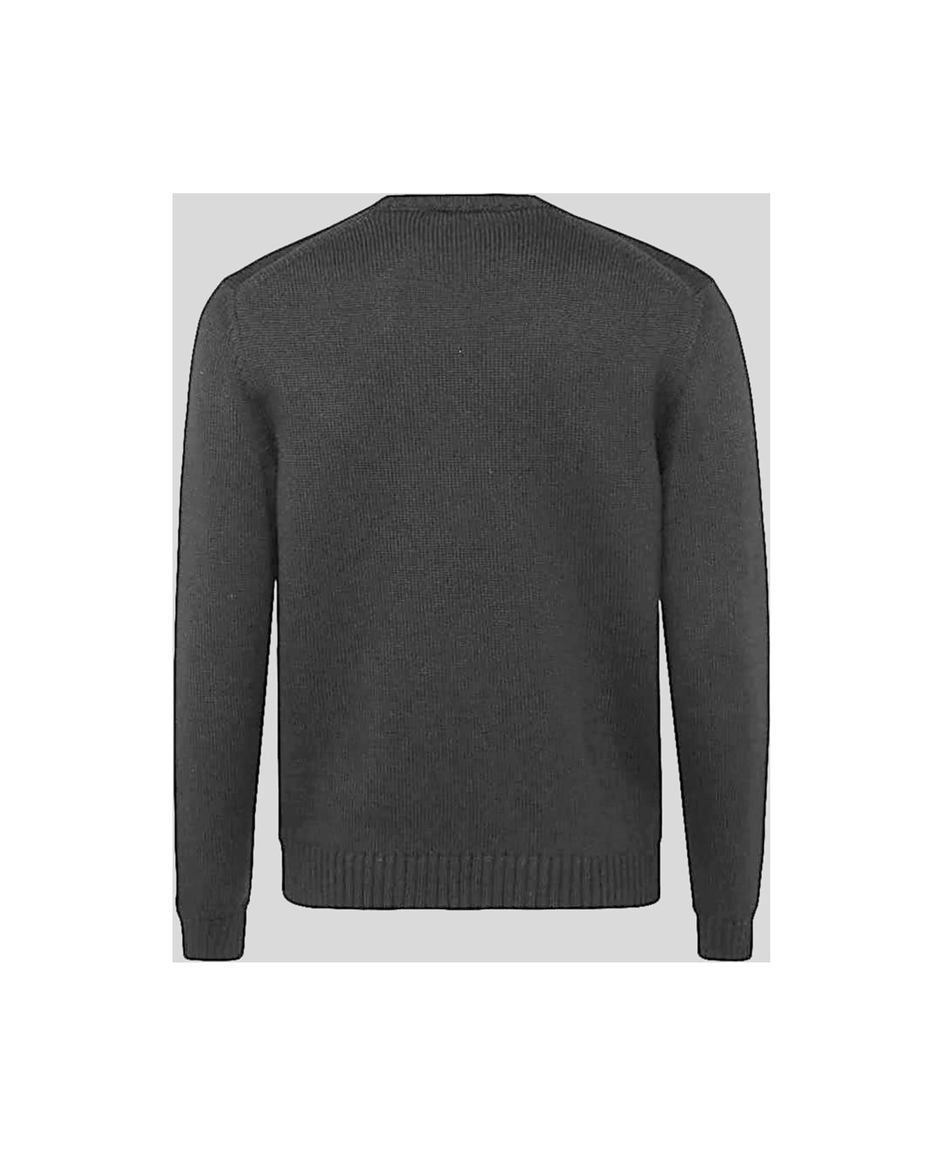 Zanone Grey Wool Sweater - Antracite