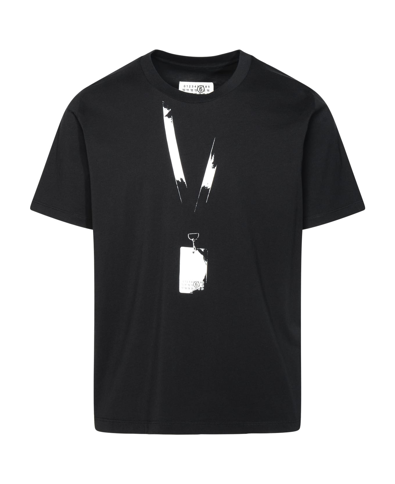 MM6 Maison Margiela Backstage Pass Logo T-shirt - Black シャツ