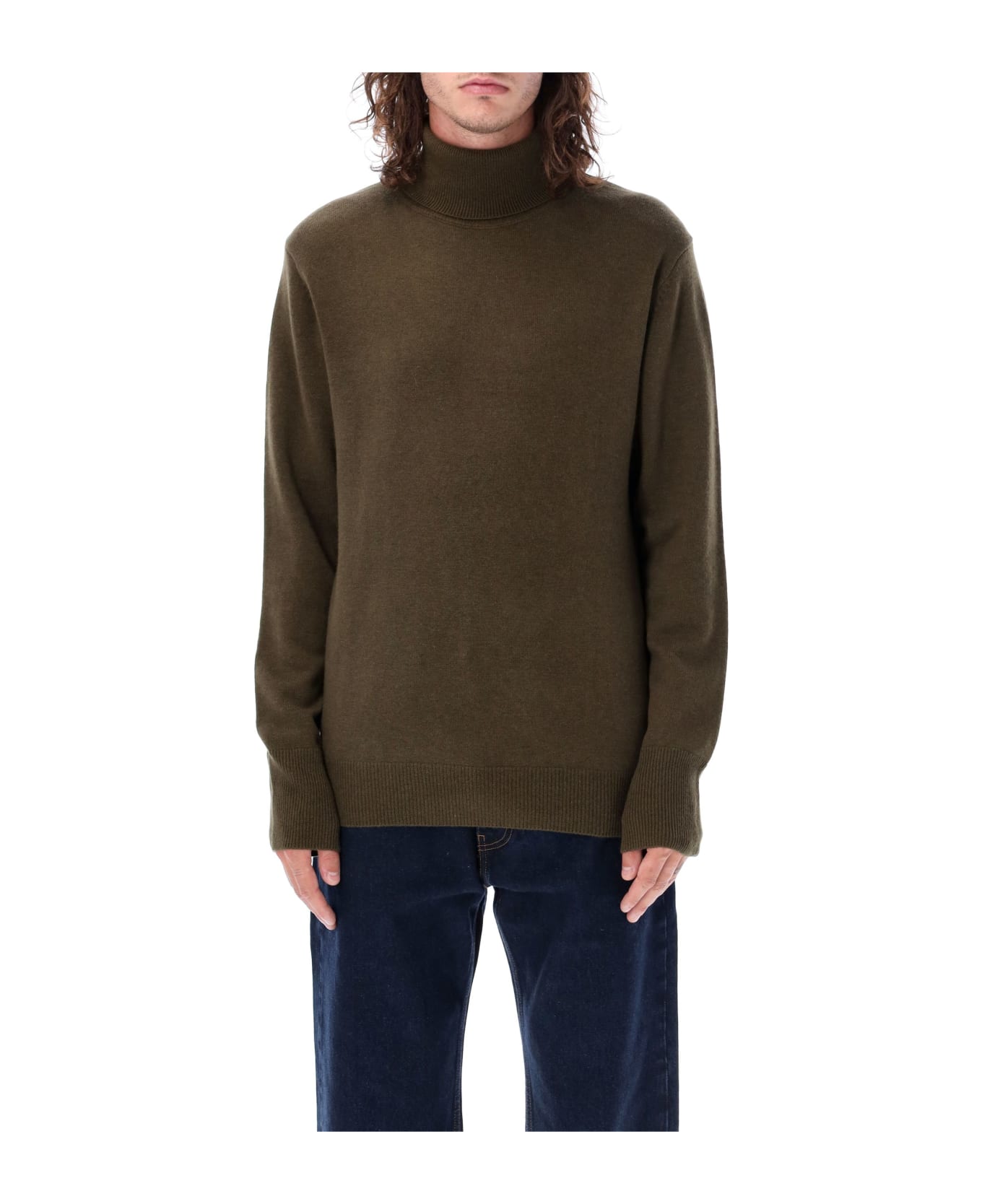 Aspesi High-neck Wool Sweater - GREEN ニットウェア
