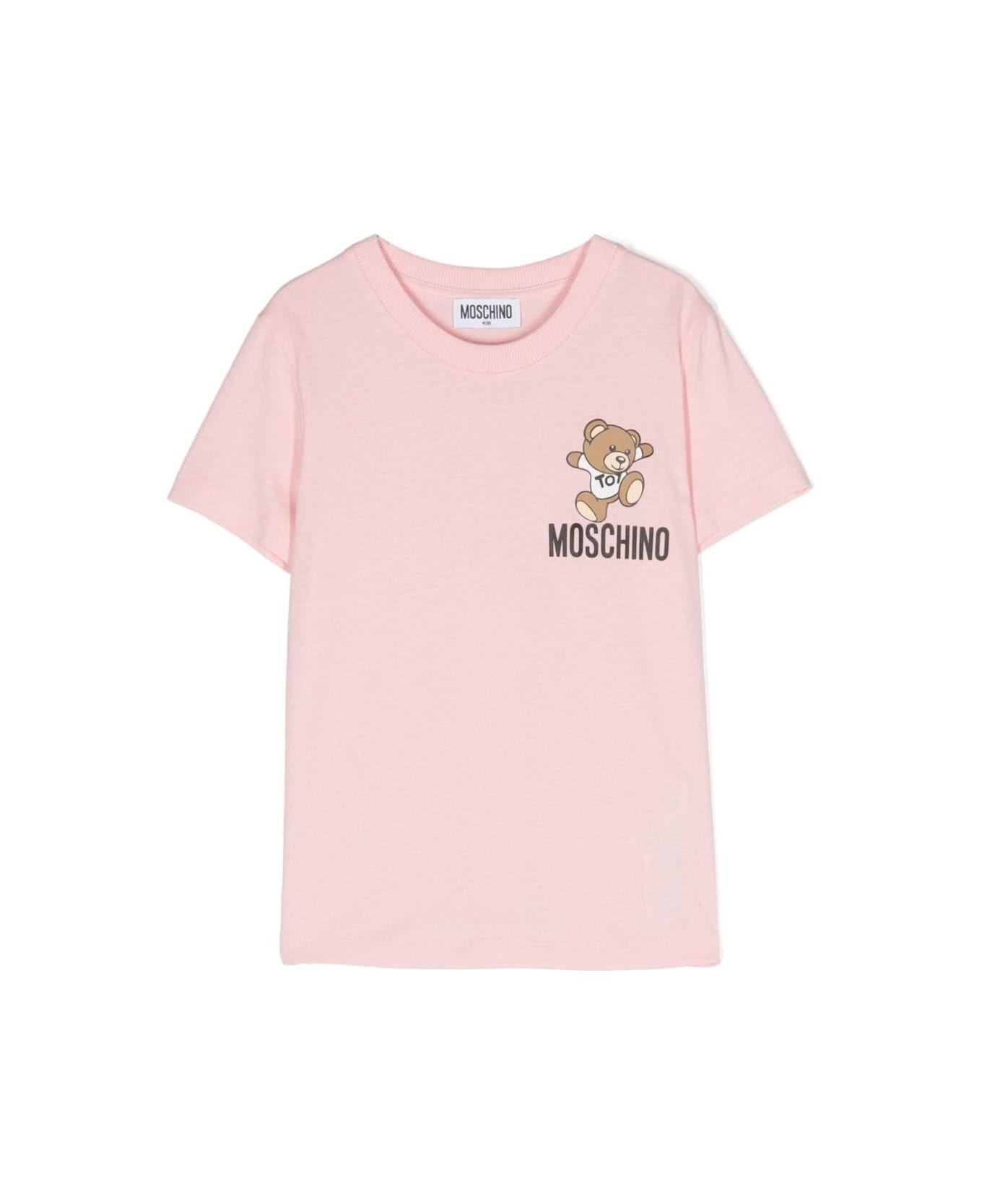 Moschino Pink T-shirt With Teddy Bear In Cotton Boy - Pink