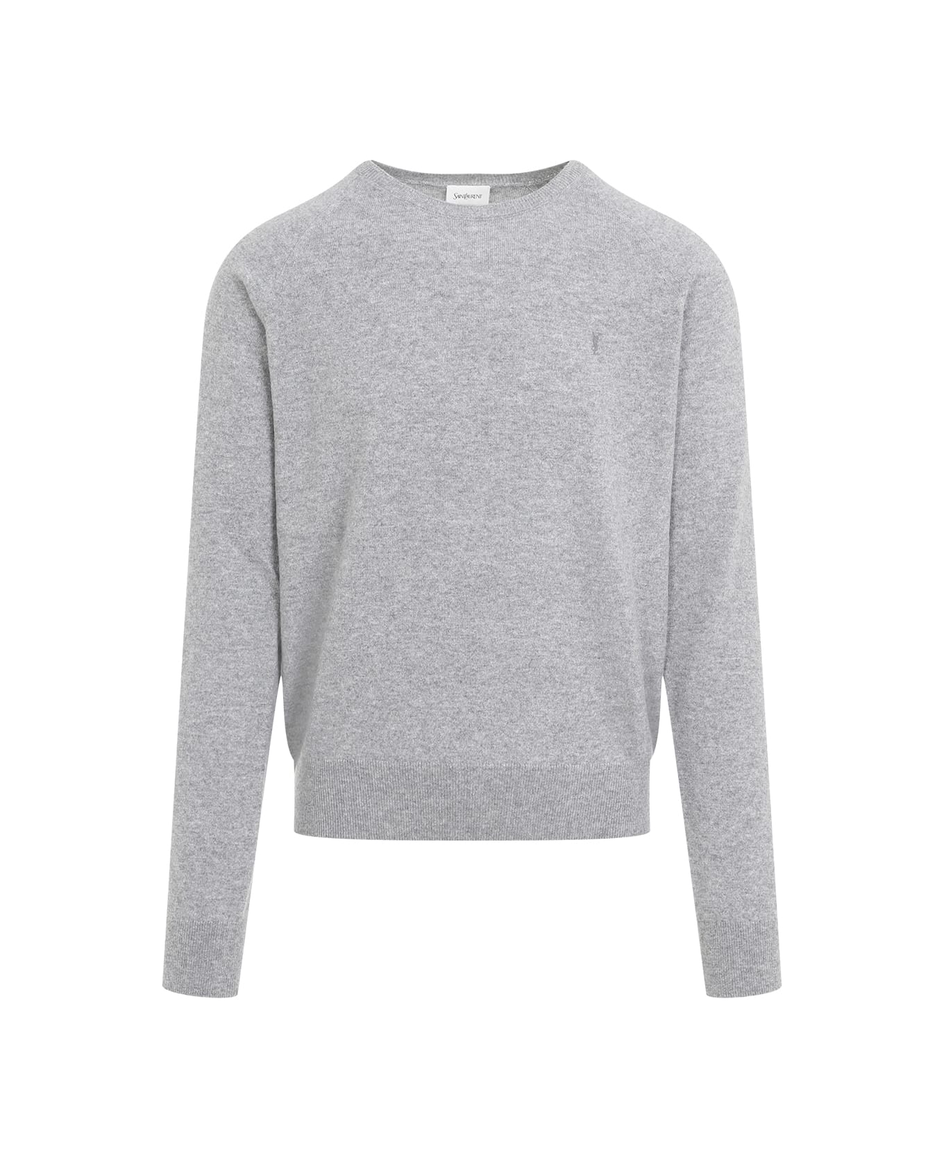 Saint Laurent Cassandre Crewneck Jumper - Gris Chine ニットウェア