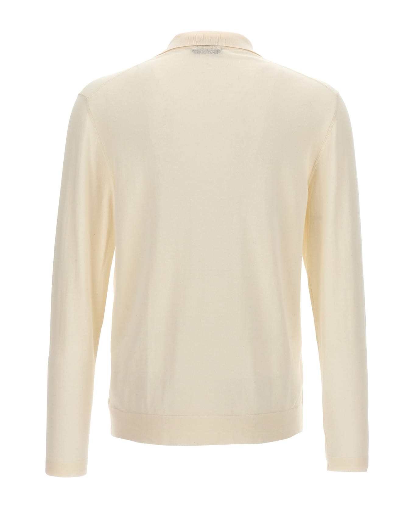 Zanone Cotton Silk Polo Shirt - White ポロシャツ