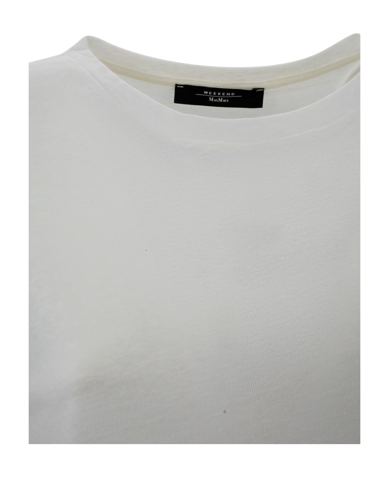 Weekend Max Mara Linen Jersey Blouse - Beige Tシャツ