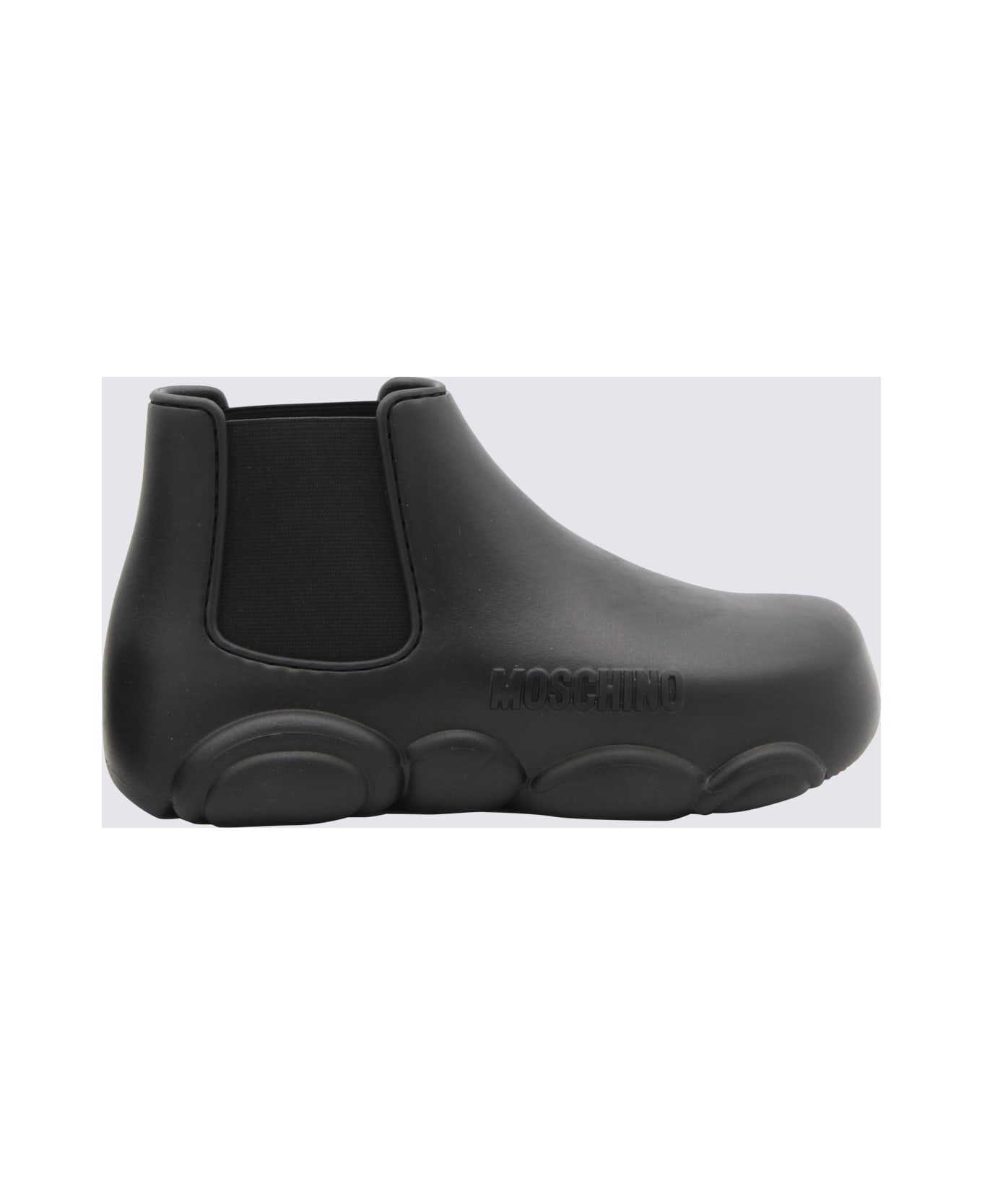 Moschino Black Rubber Gummy Boots - Black スニーカー