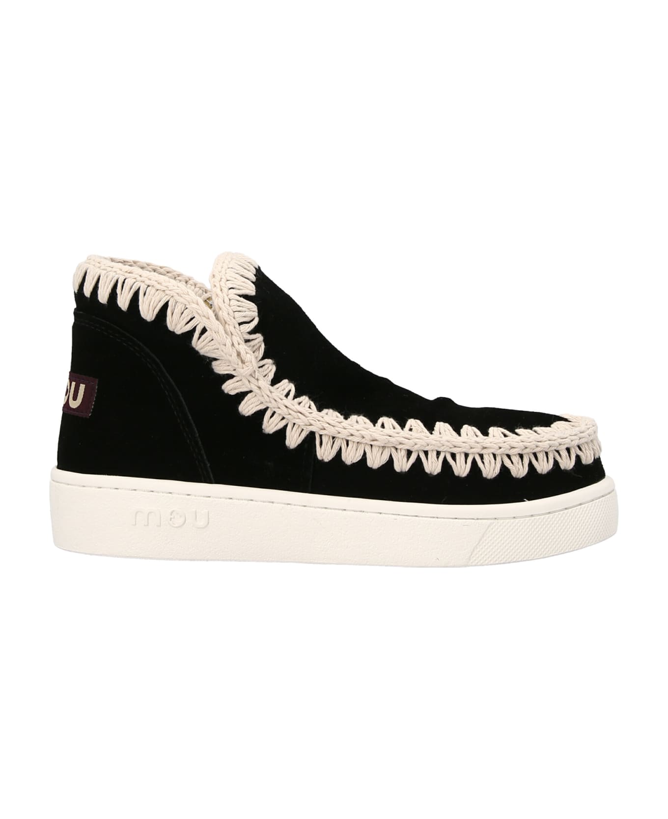 Mou 'summer Eskimo Perforated Suede' Sneakers - Bkwh Black White