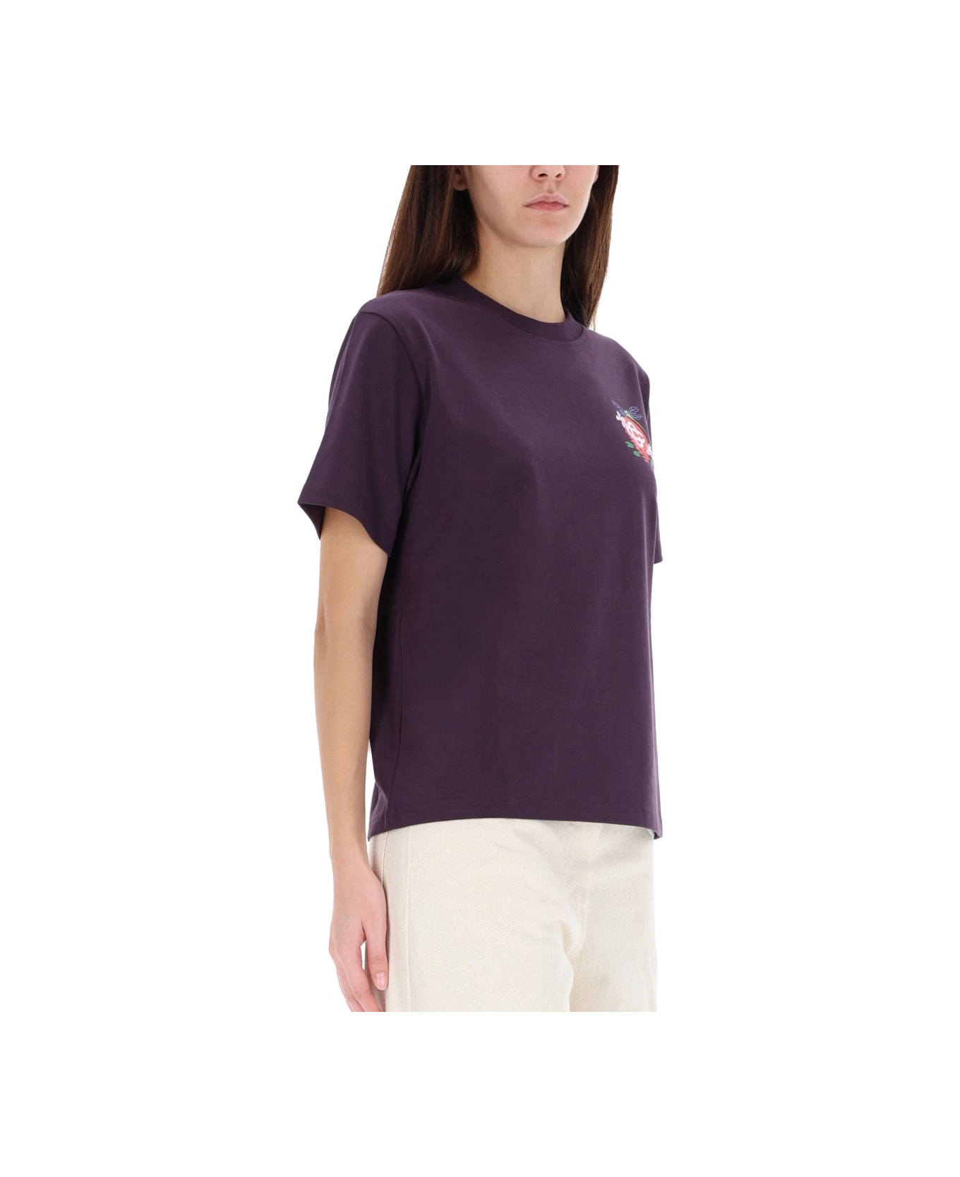 Casablanca T-shirt With Print - PURPLE
