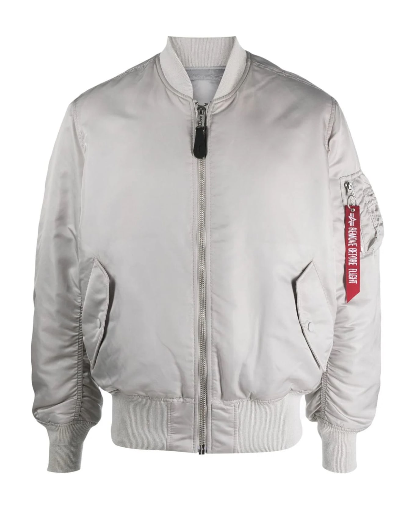 Alpha Industries Grey Reversible Zip-up Bomber Jacket - Grey