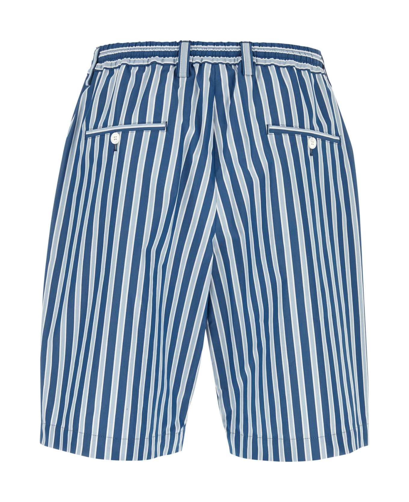 Marni Printed Cotton Bermuda Shorts - OPAL