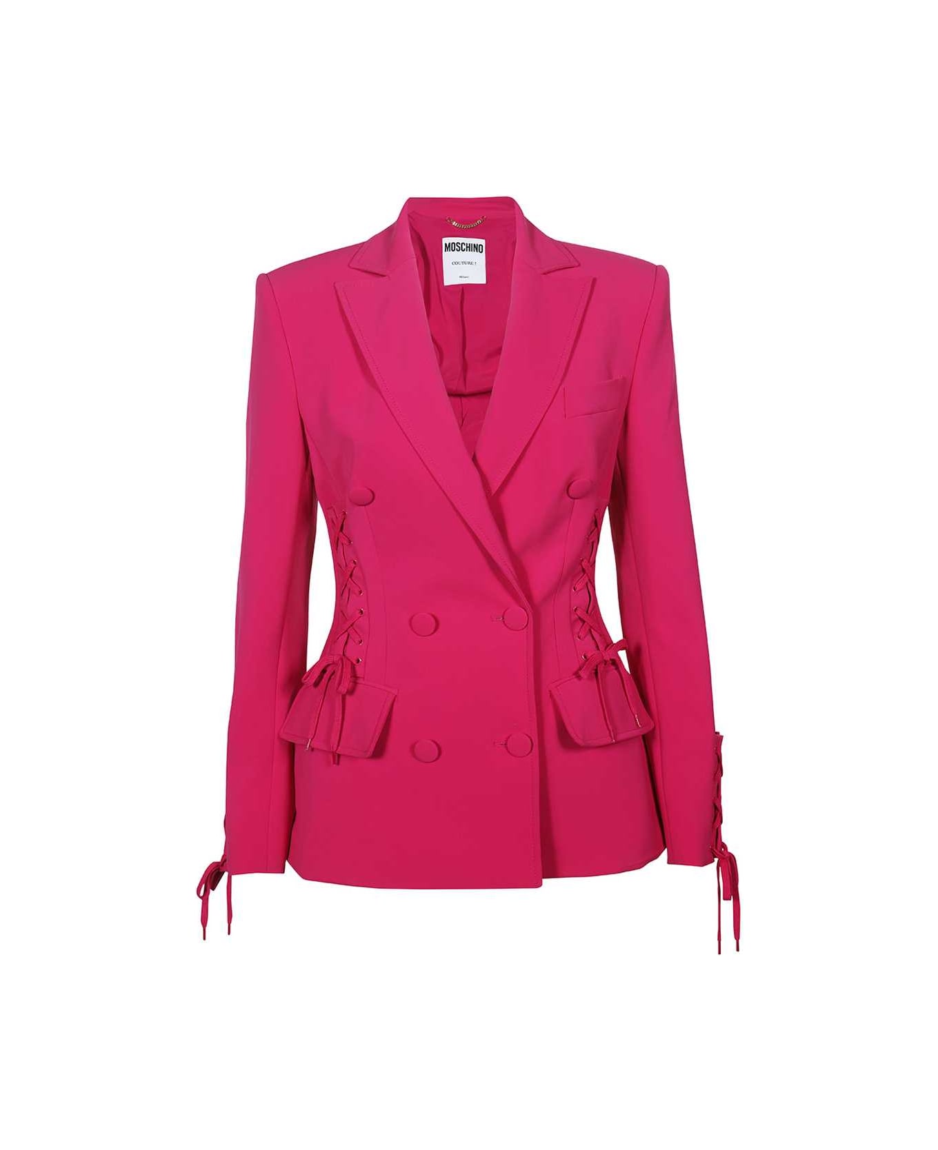 Moschino Double Breasted Blazer - Fuchsia