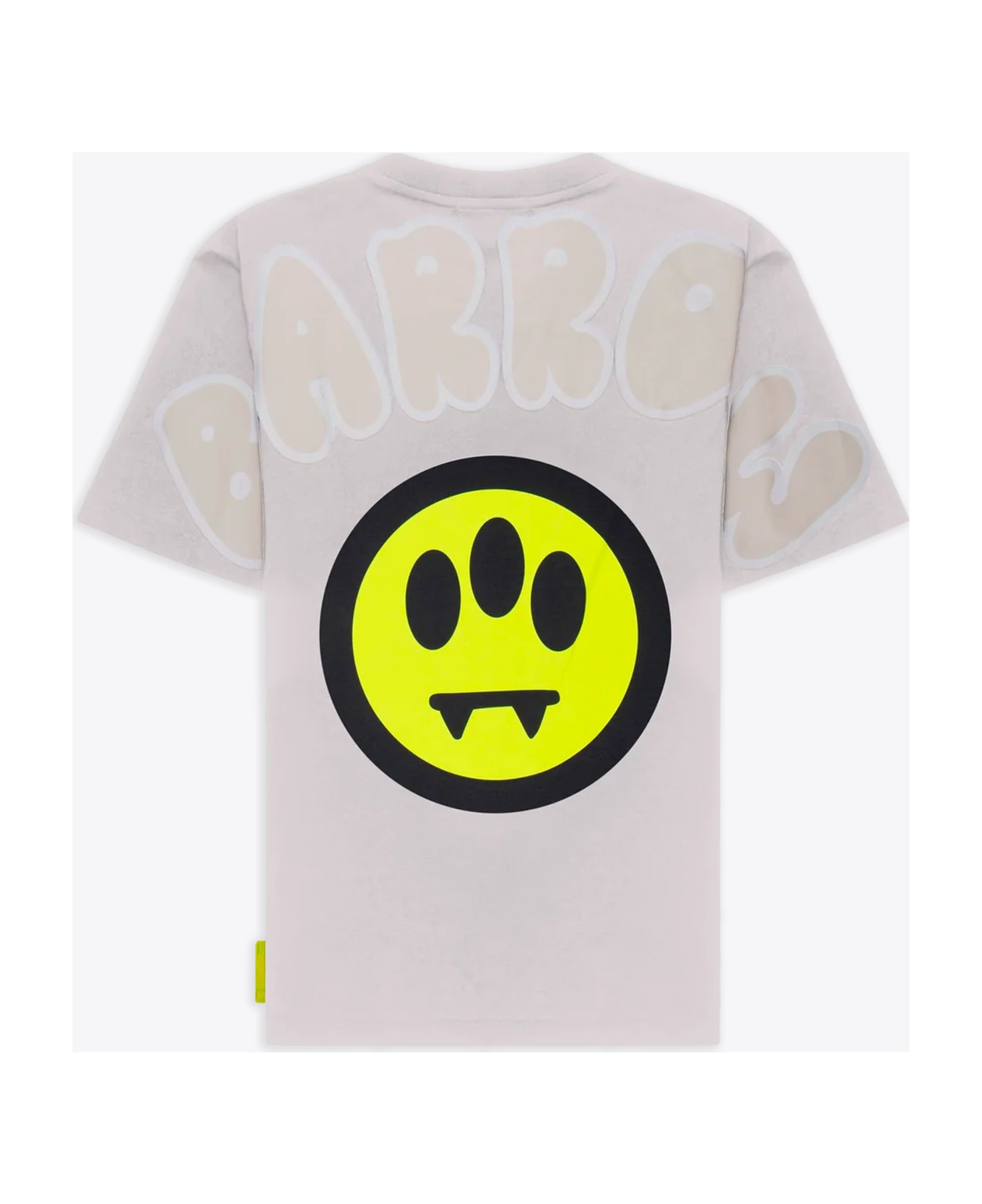Barrow Jersey T-shirt Unisex Off white cotton t-shirt with front logo and back smile print - Crema