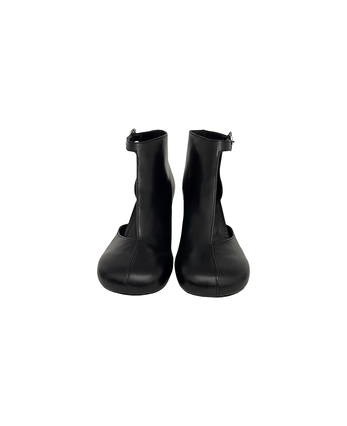 Lemaire Cut Out Ankle Boots - Black