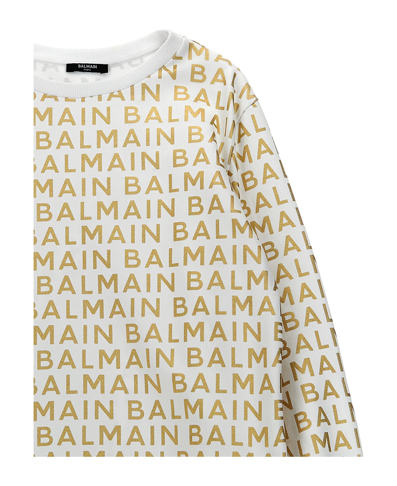 Balmain Logo Print Dress - White