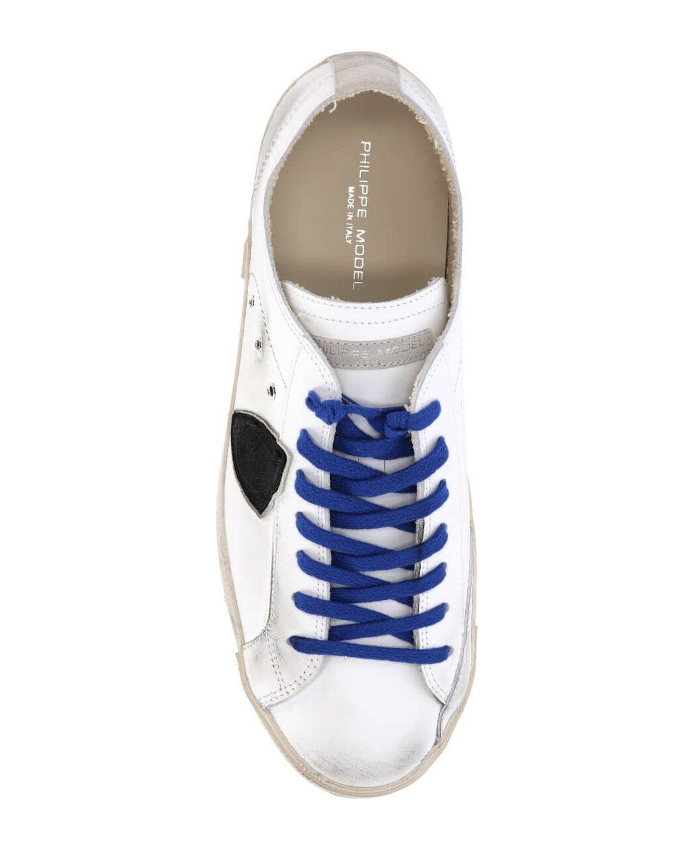 Philippe Model Logo Patch Low-top Sneakers - Bianco