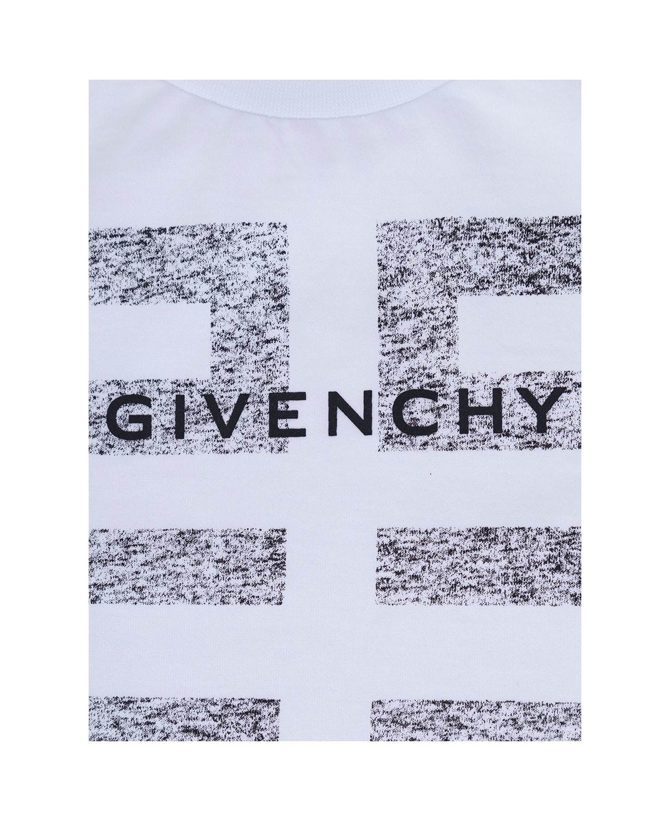 Givenchy Boy Cotton White T-shirt With Logo Print - White