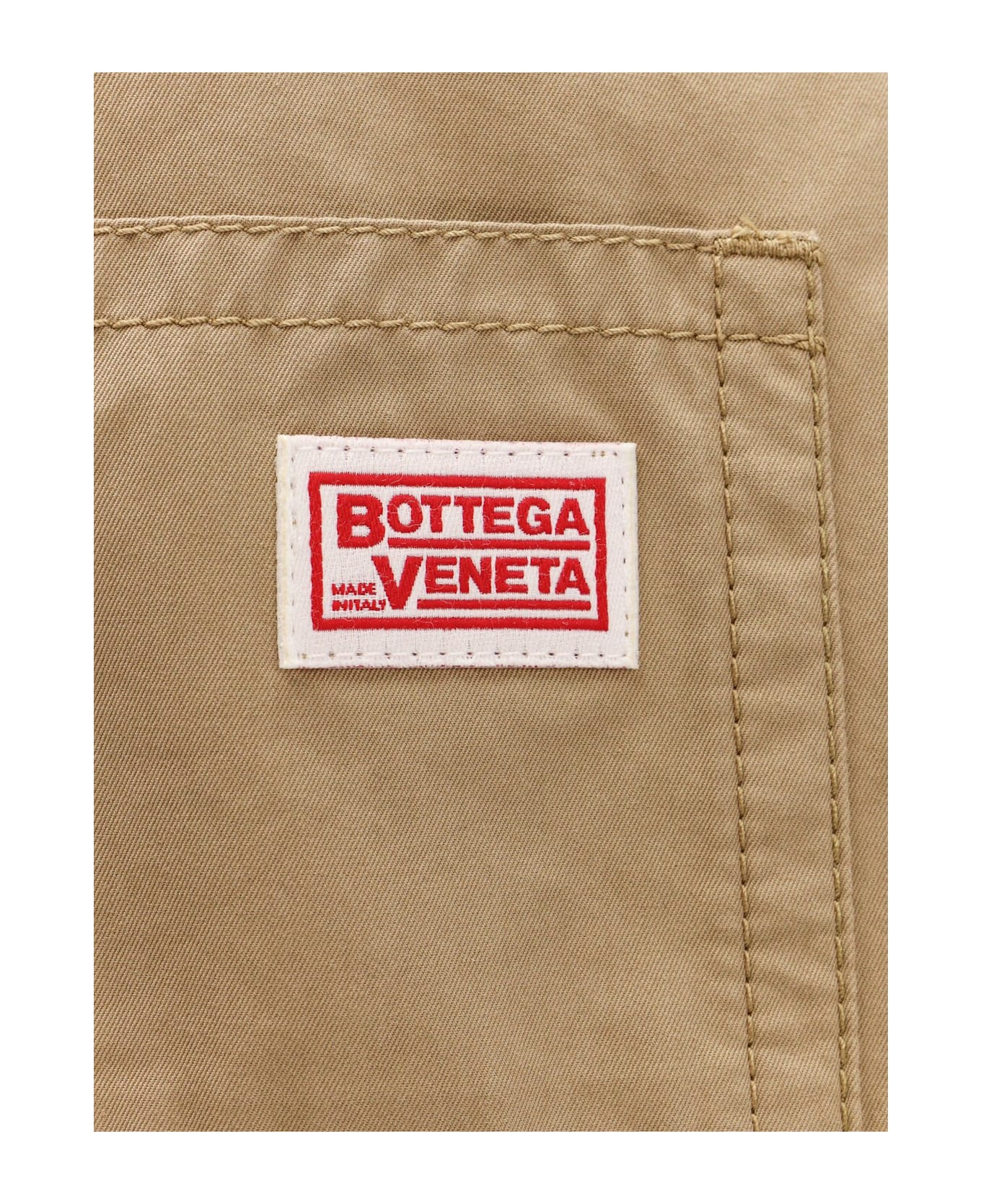 Bottega Veneta Twill Cargo Trousers - Beige